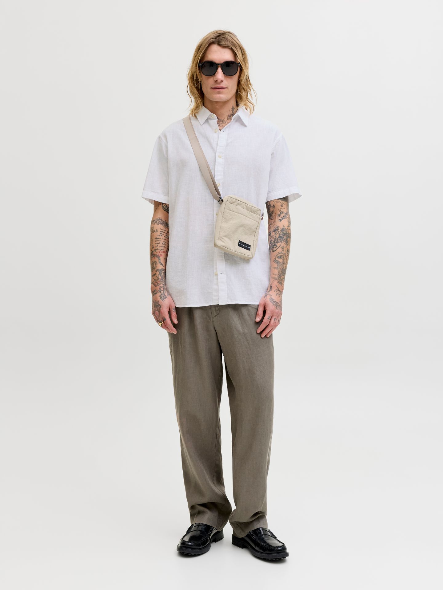 Jack & Jones JJESUMMER LINEN BLEND SHIRT S/S SN White 2900165925058