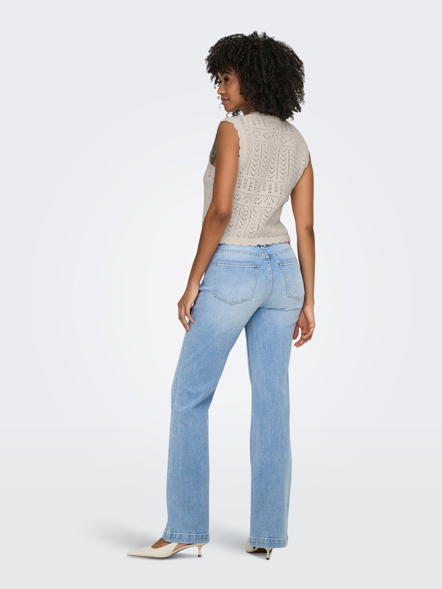 Only ONLIRINA V-NECK BUTTON VEST KNT NOO Pumice Stone 2900165930052