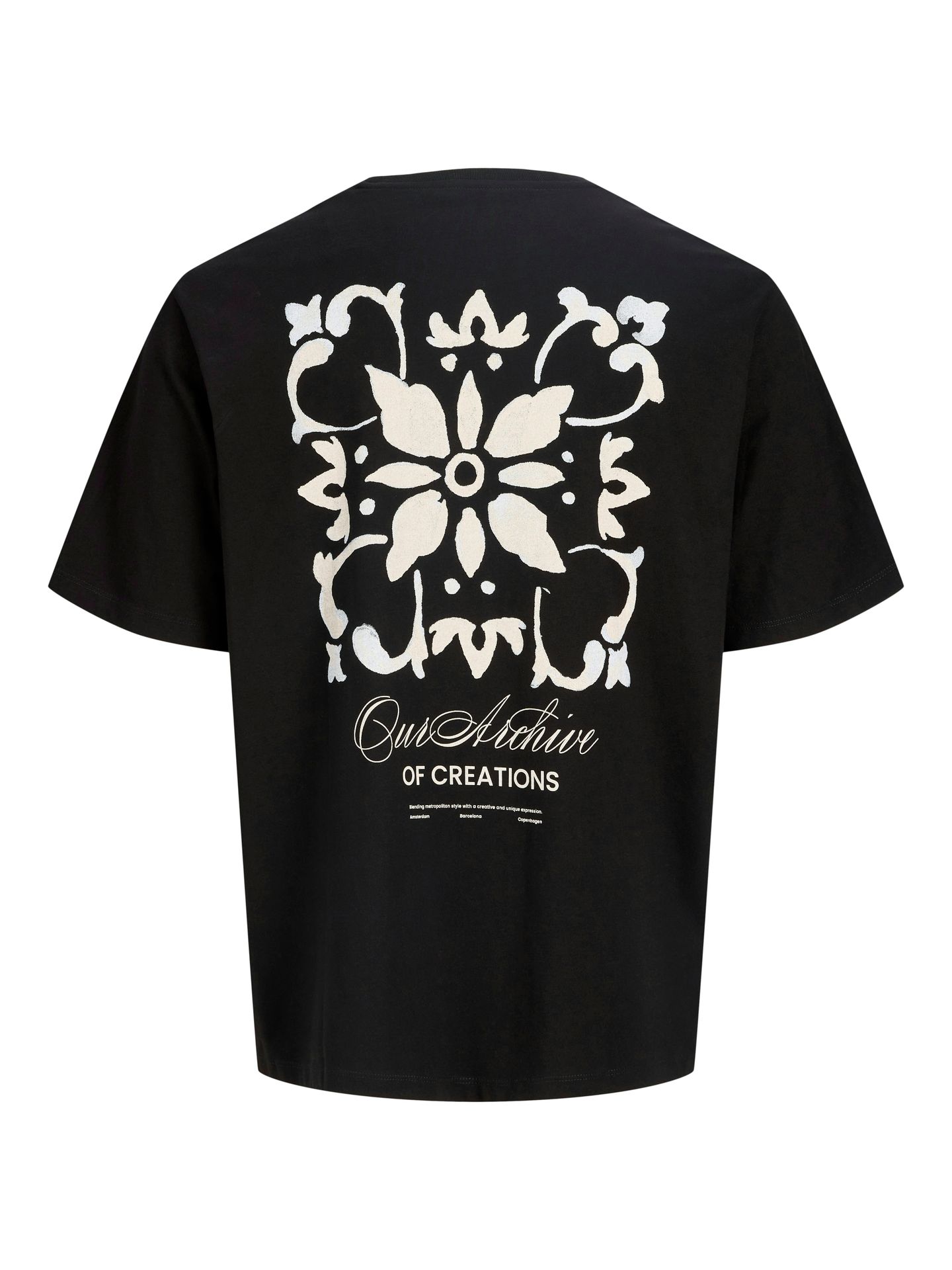 Jack & Jones JJART PRINT TEE SS CREW NECK Black 2900165944035