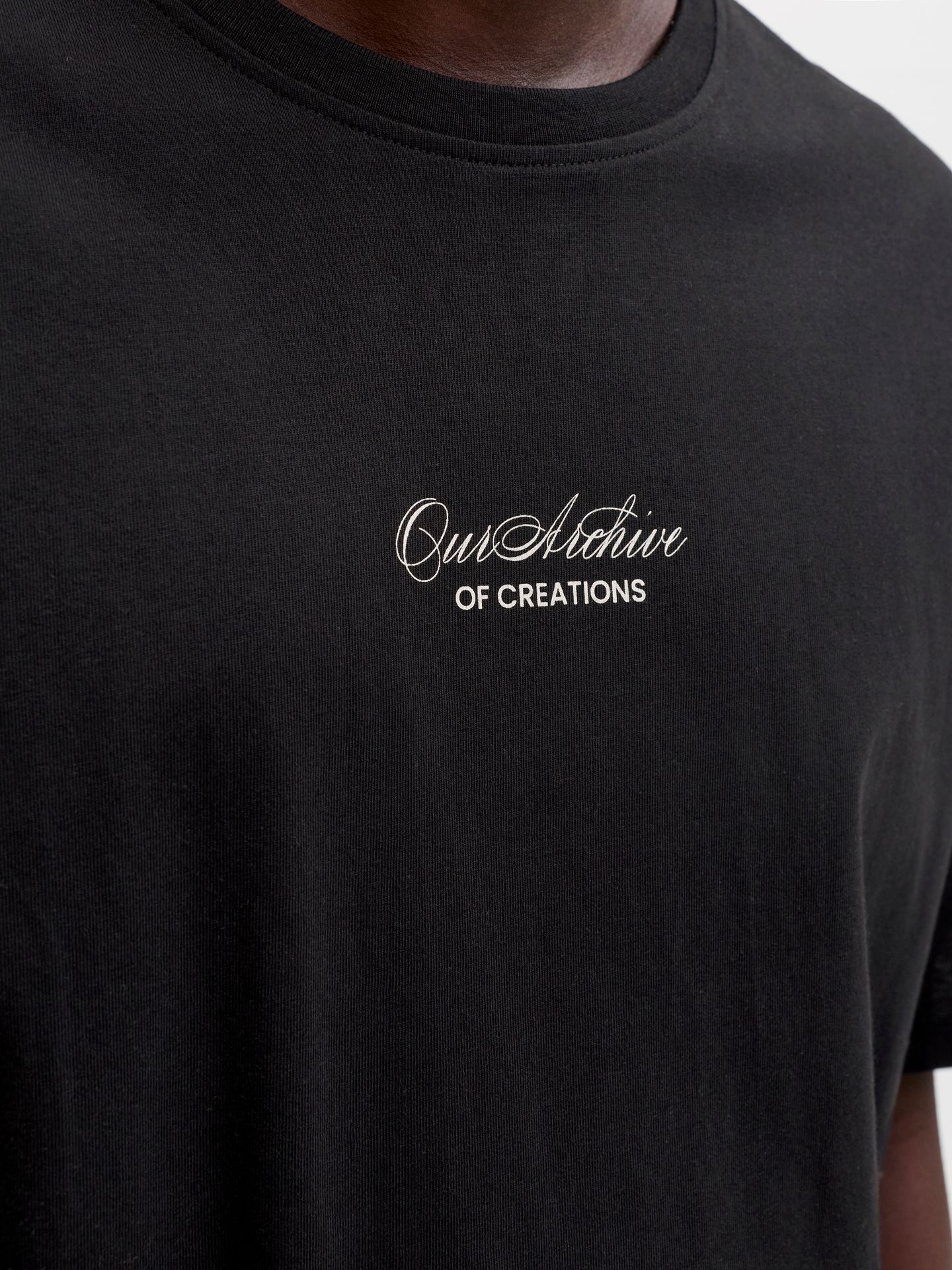 Jack & Jones JJART PRINT TEE SS CREW NECK Black 2900165944035