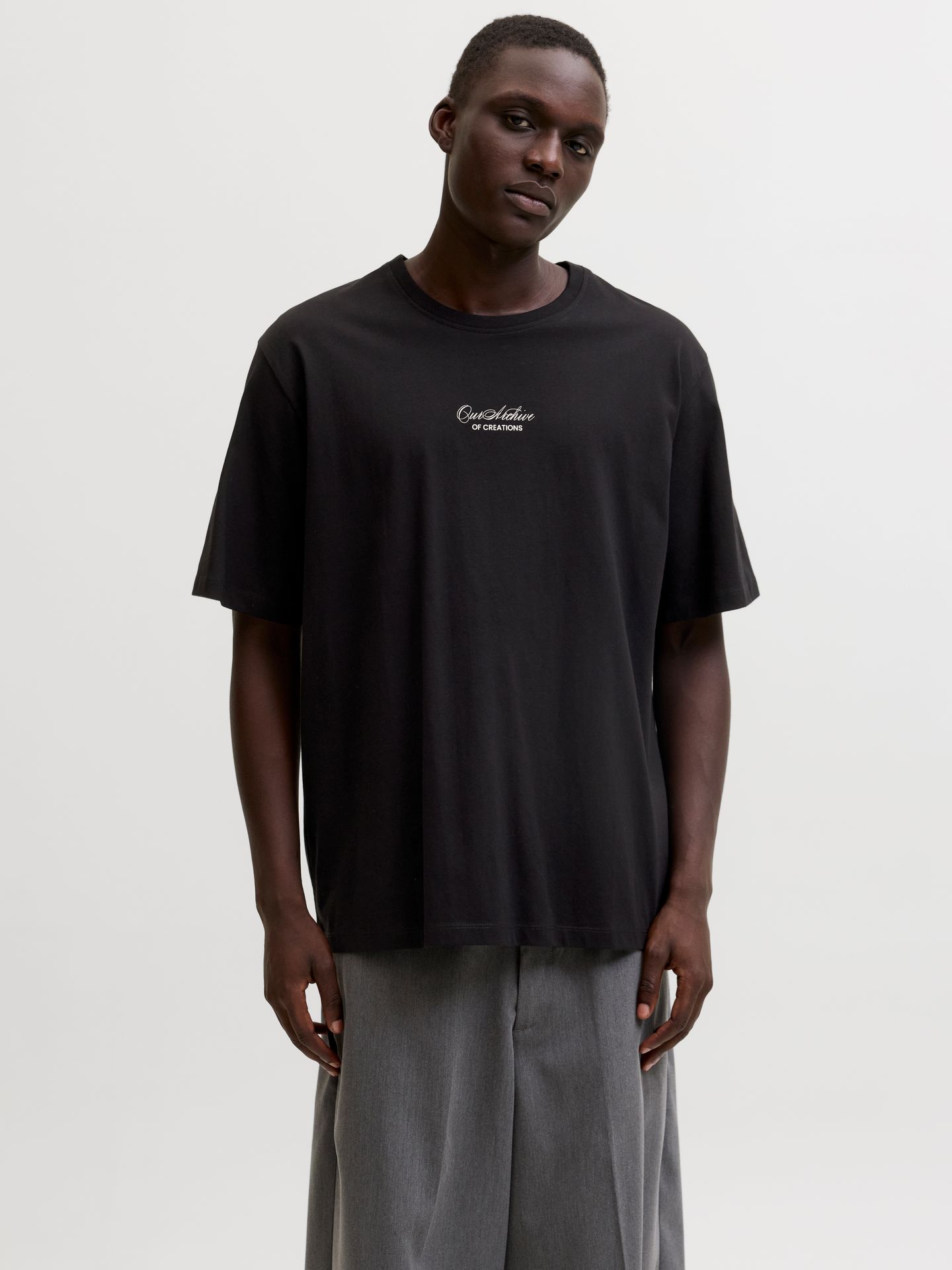 Jack & Jones JJART PRINT TEE SS CREW NECK Black 00118118-EKA26011400000232