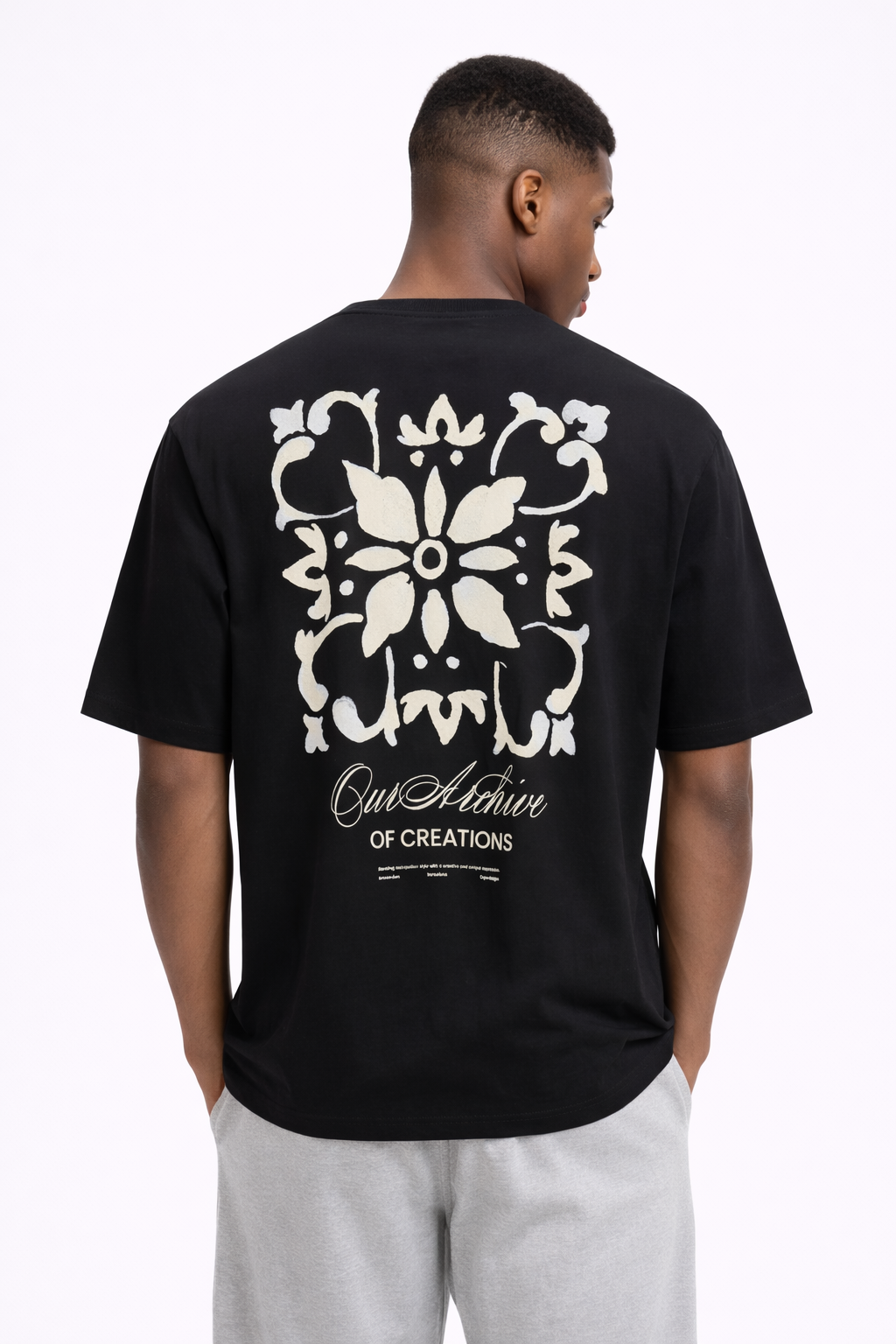 Jack & Jones JJART PRINT TEE SS CREW NECK Black 2900165944035