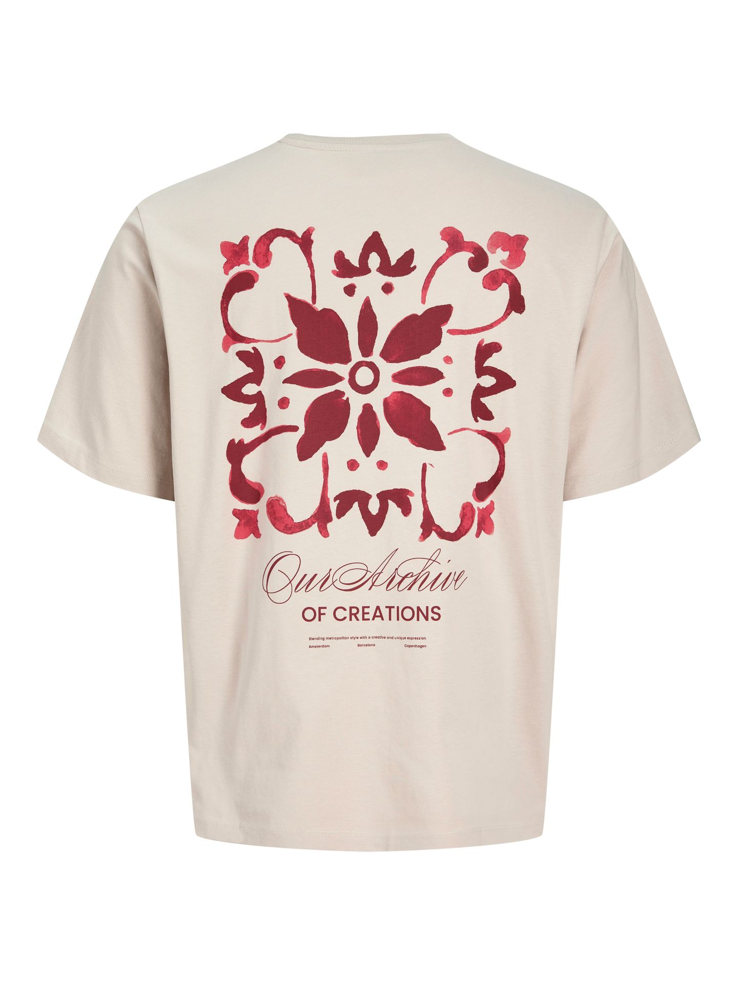 Jack & Jones JJART PRINT TEE SS CREW NECK Moonbeam 2900165946053