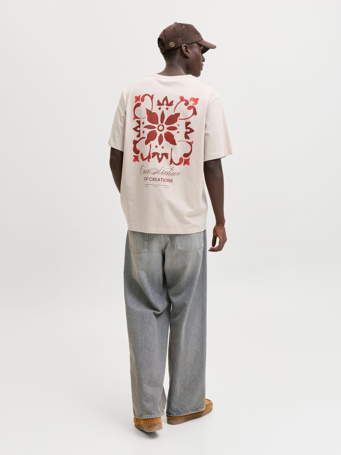 Jack & Jones JJART PRINT TEE SS CREW NECK Moonbeam 2900165946053