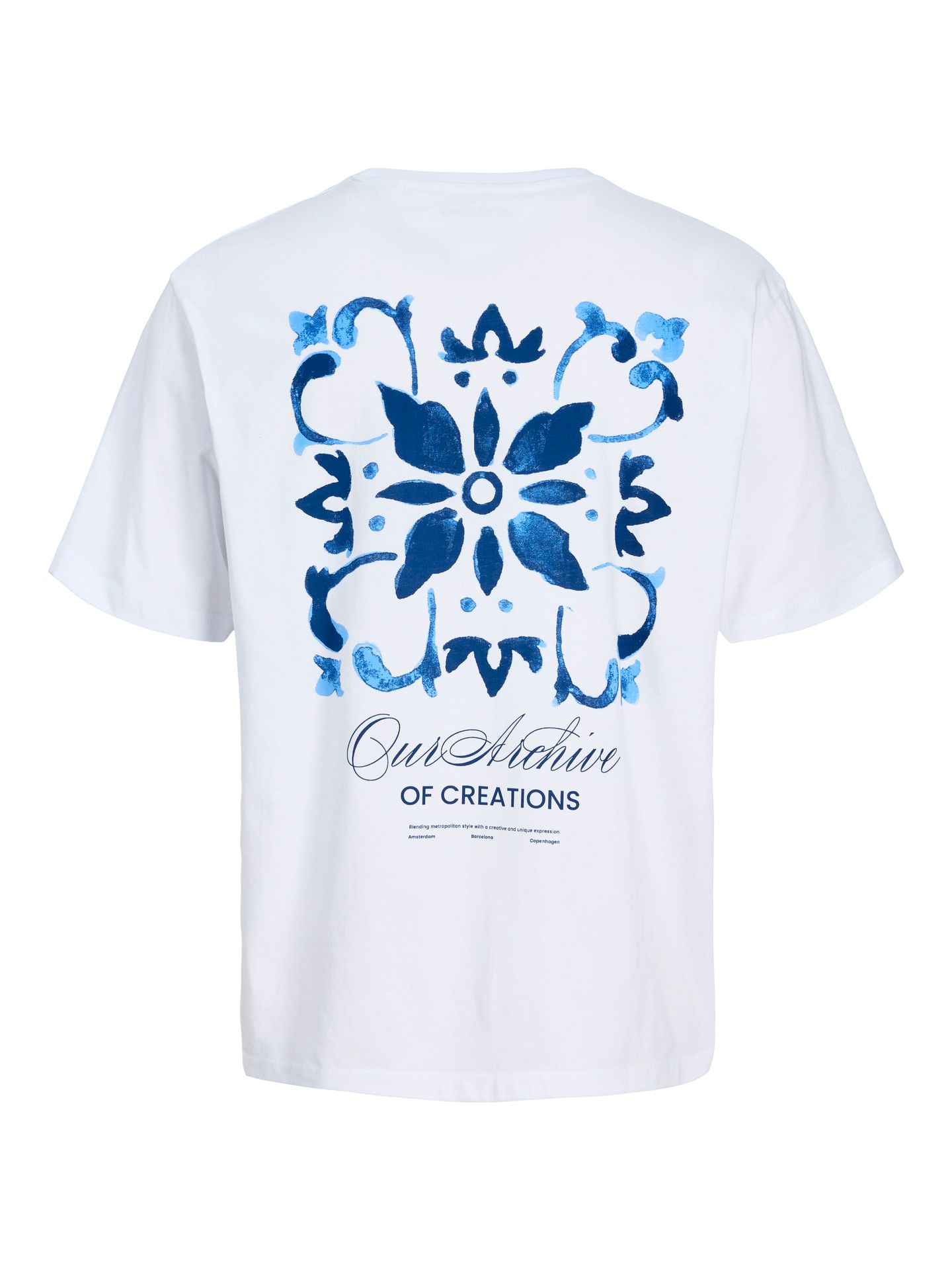 Jack & Jones JJART PRINT TEE SS CREW NECK Bright White 00118118-EKA26011400001494