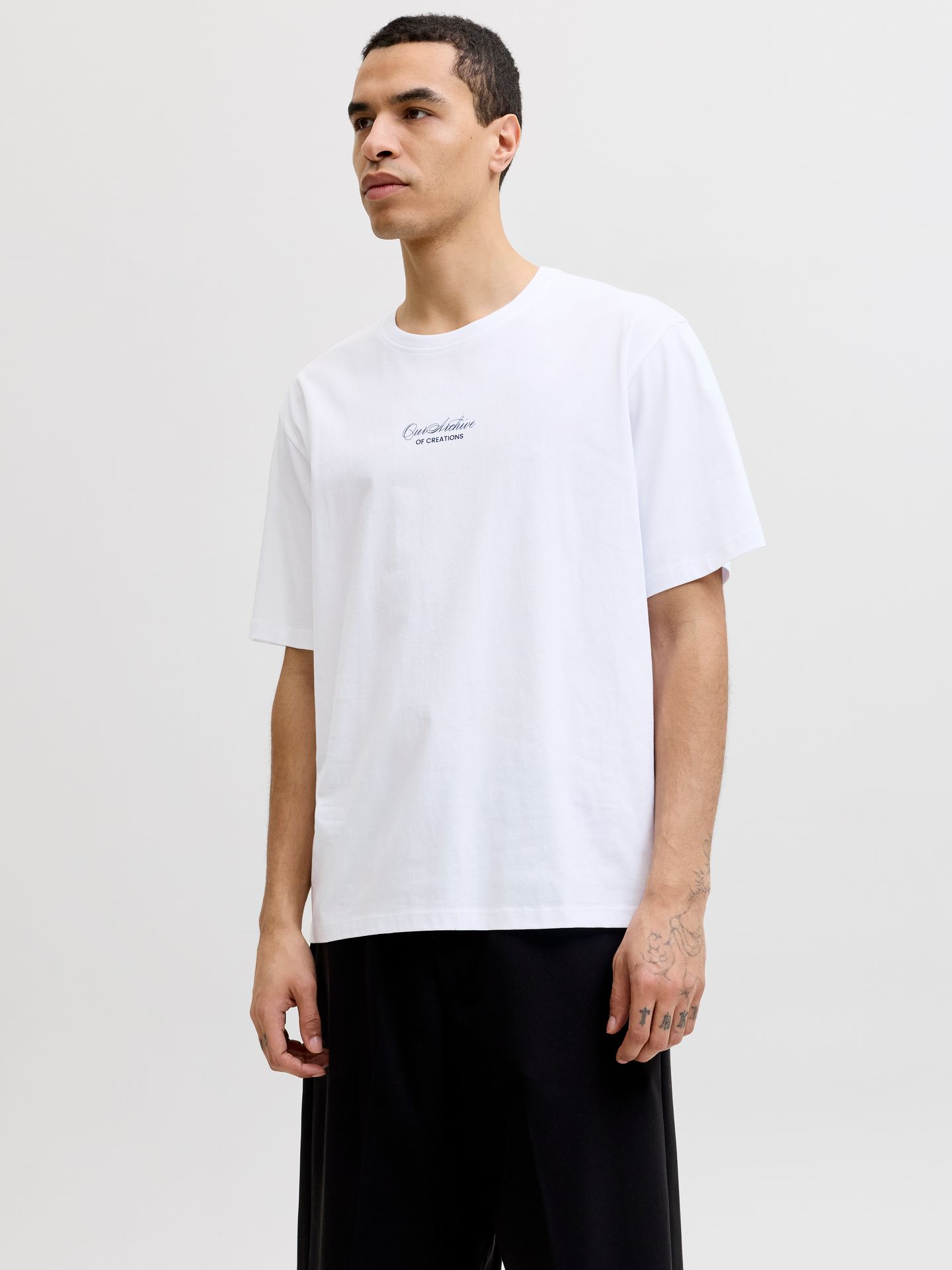 Jack & Jones JJART PRINT TEE SS CREW NECK Bright White 00118118-EKA26011400001494