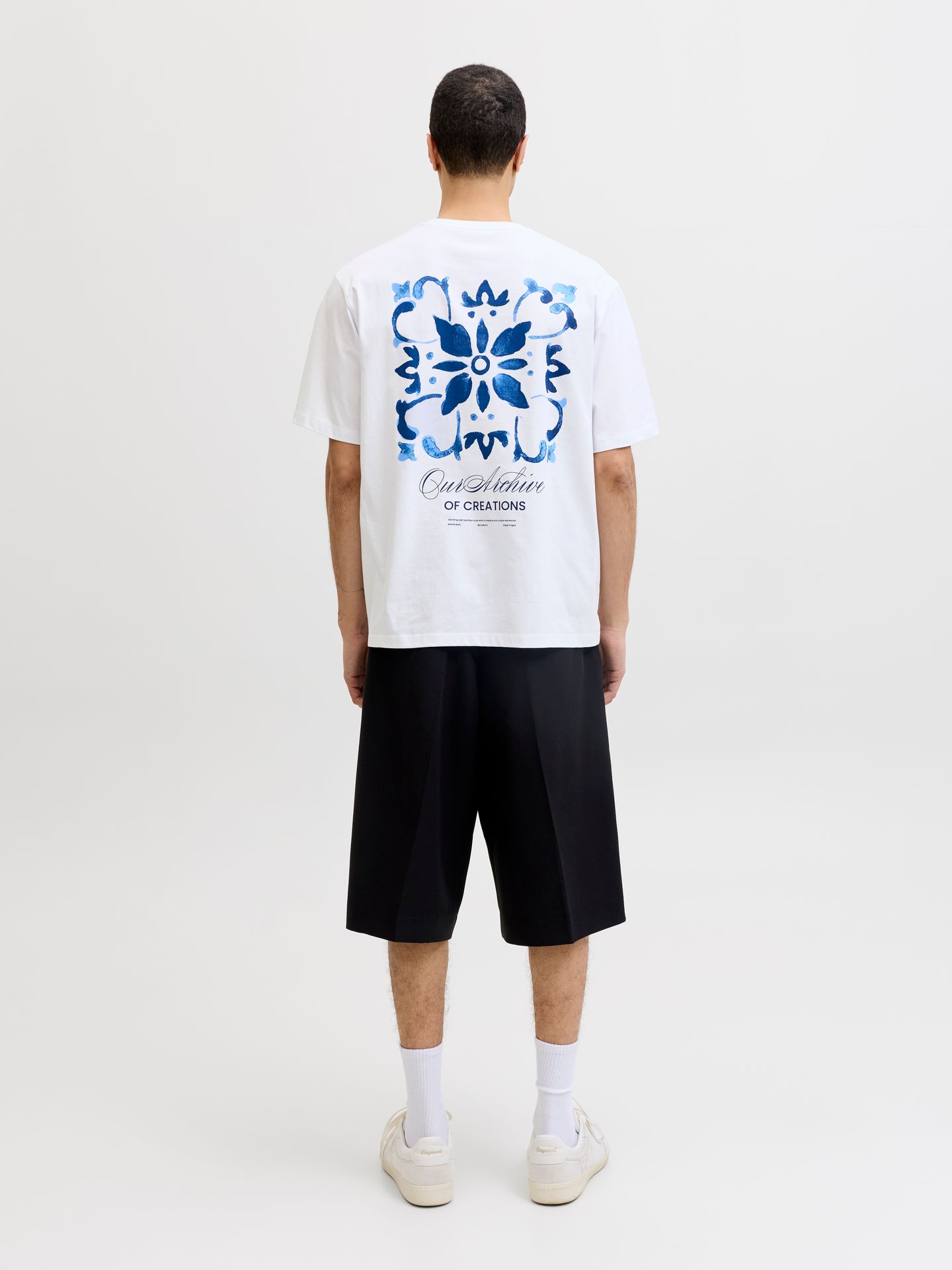 Jack & Jones JJART PRINT TEE SS CREW NECK Bright White 2900165945049