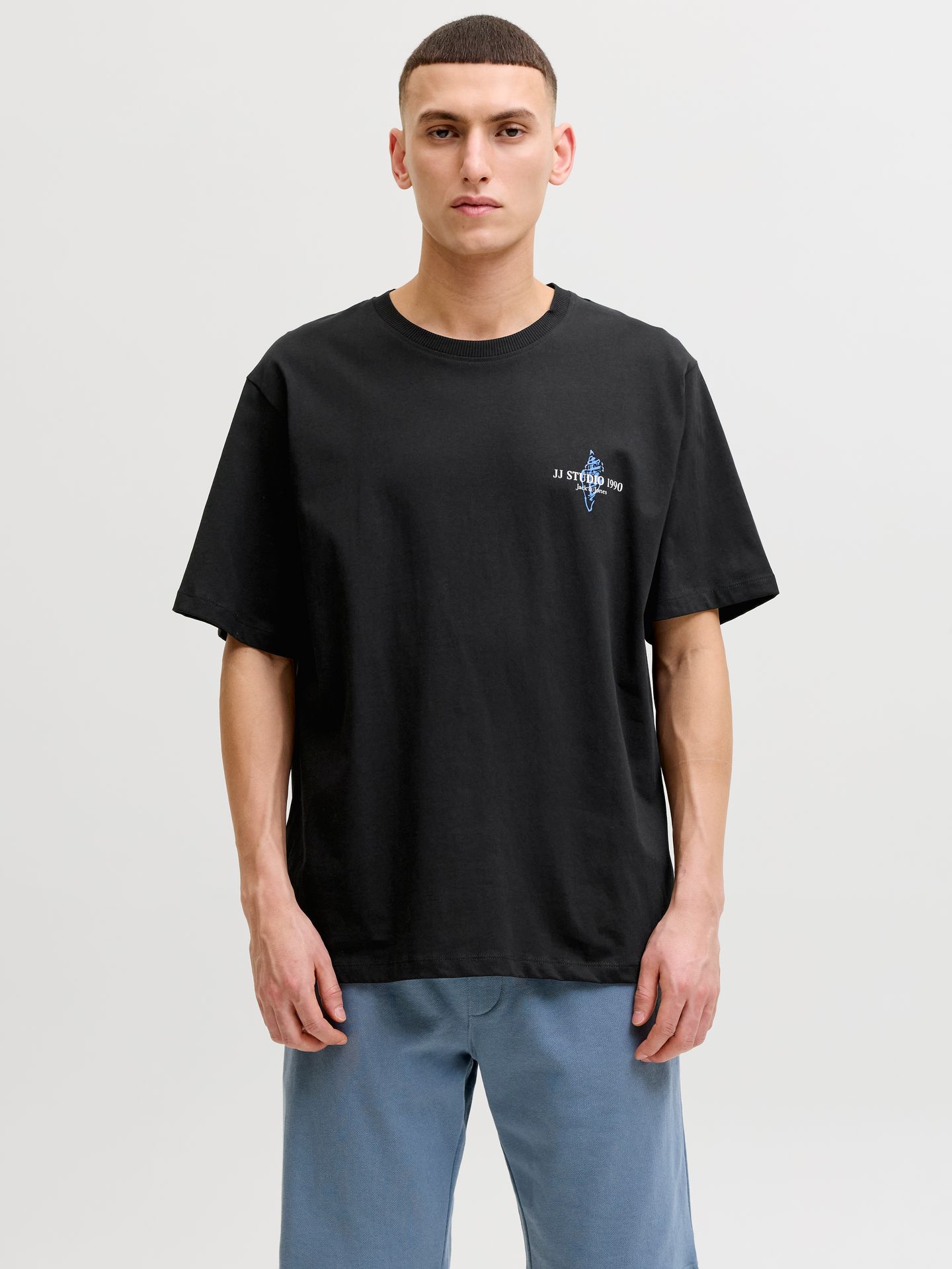 Jack & Jones JJCORALS TEE SS CREW NECK Black 2900165950036