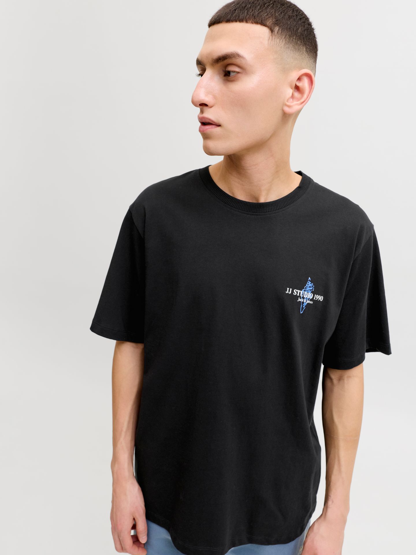 Jack & Jones JJCORALS TEE SS CREW NECK Black 2900165950036