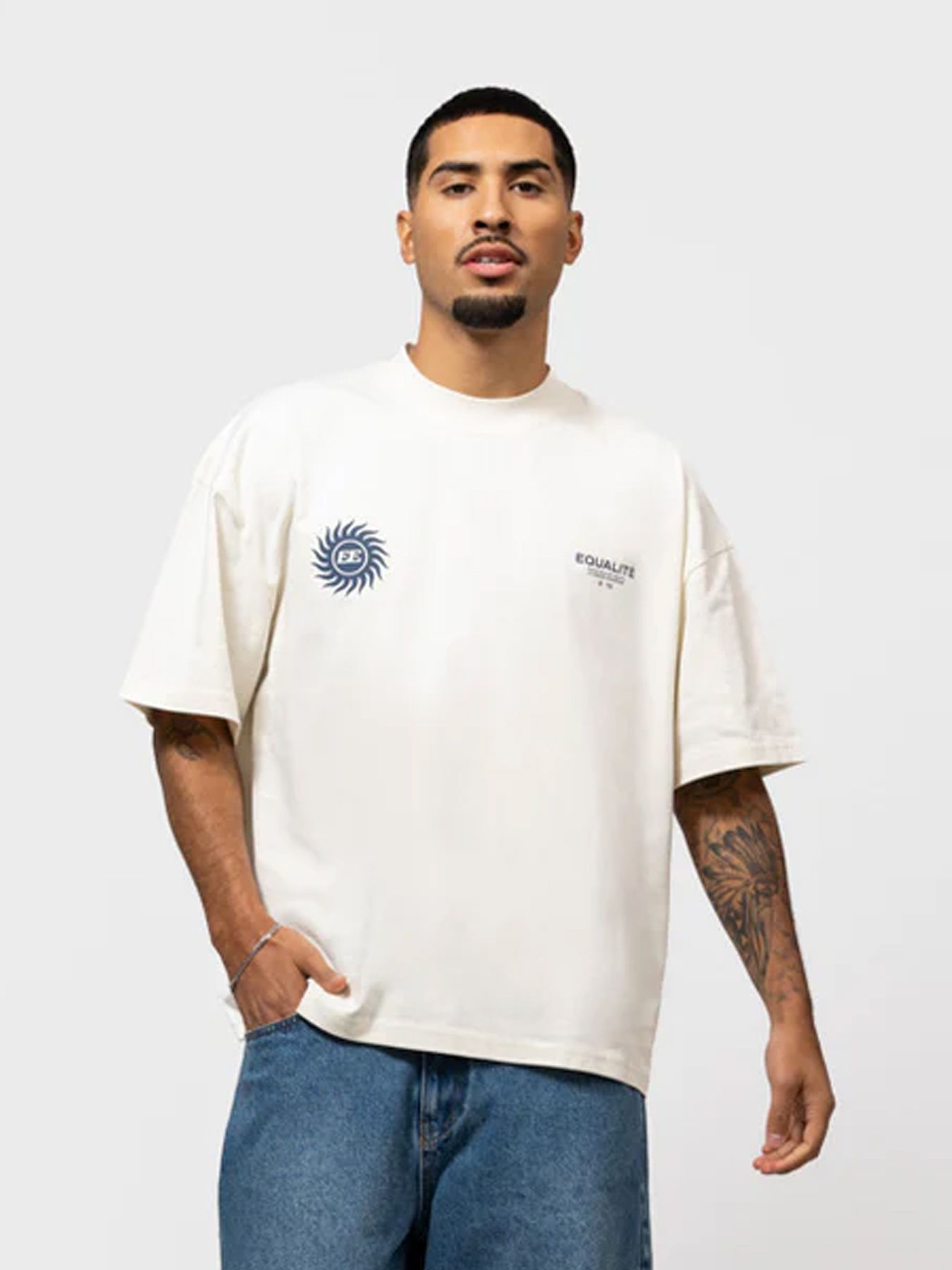 EqualitÃ© Sunny boxy fit tee off white 00118126-W2
