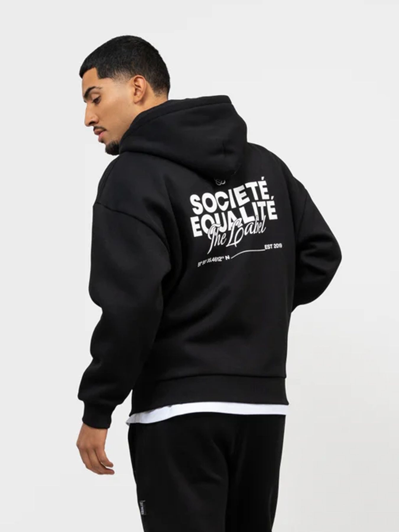 Equalité Societe 2.0 oversized full zip hoodie Black 2900165973073