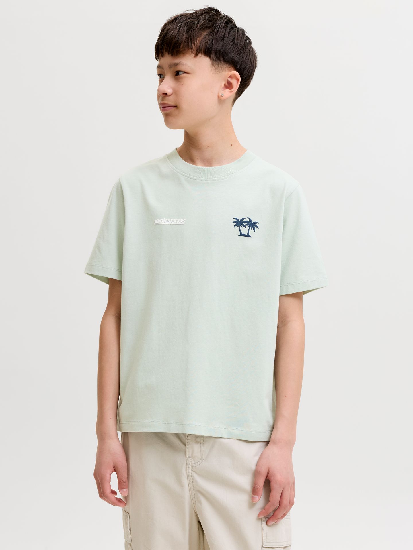 Jack & Jones JCOCLUB BACK IMAGERY TEE SS CN JNR Aqua Gray 00118140-EKA26011400002613