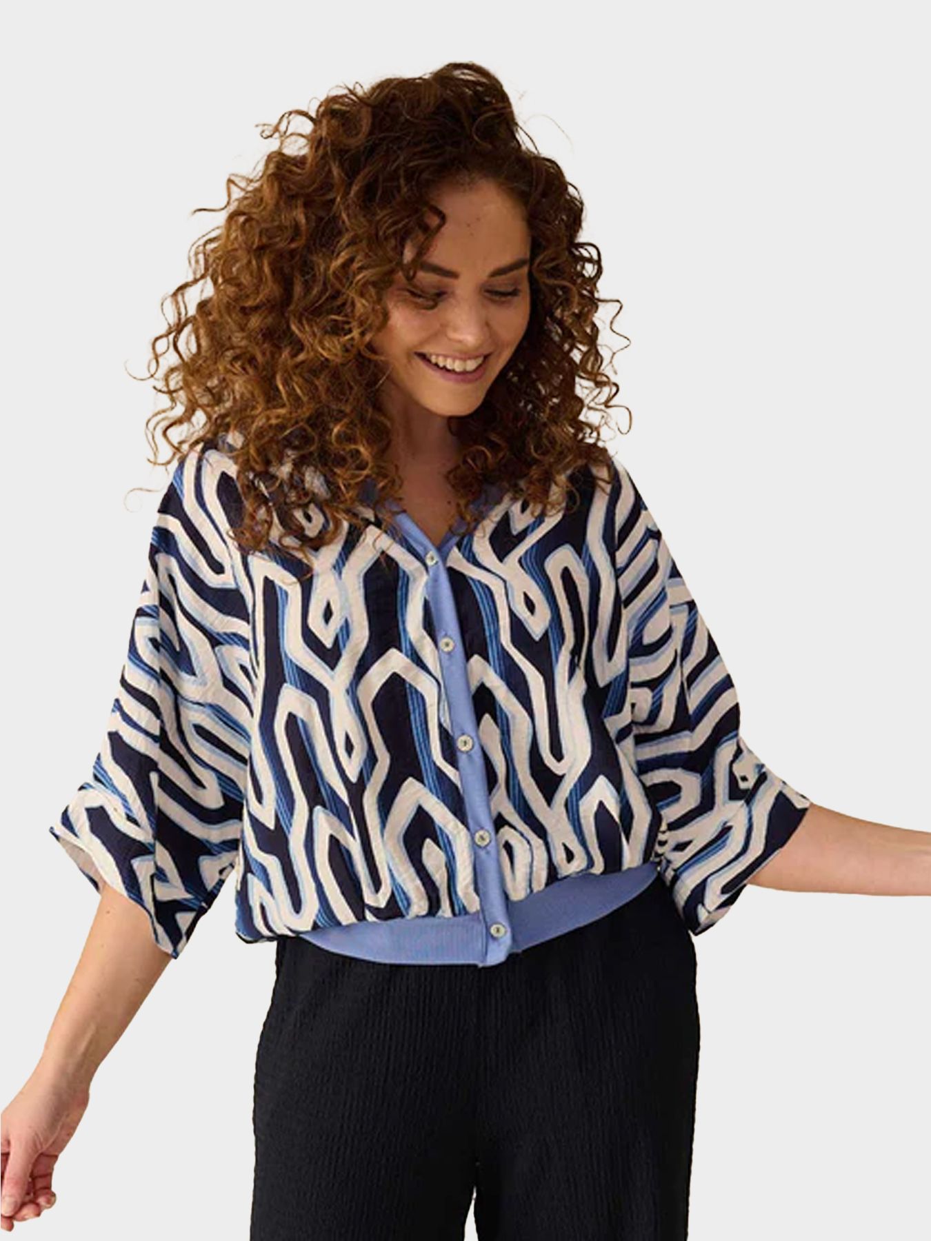 Fos Fashion 7686 Papillion diamond drop Navy 00118147-599