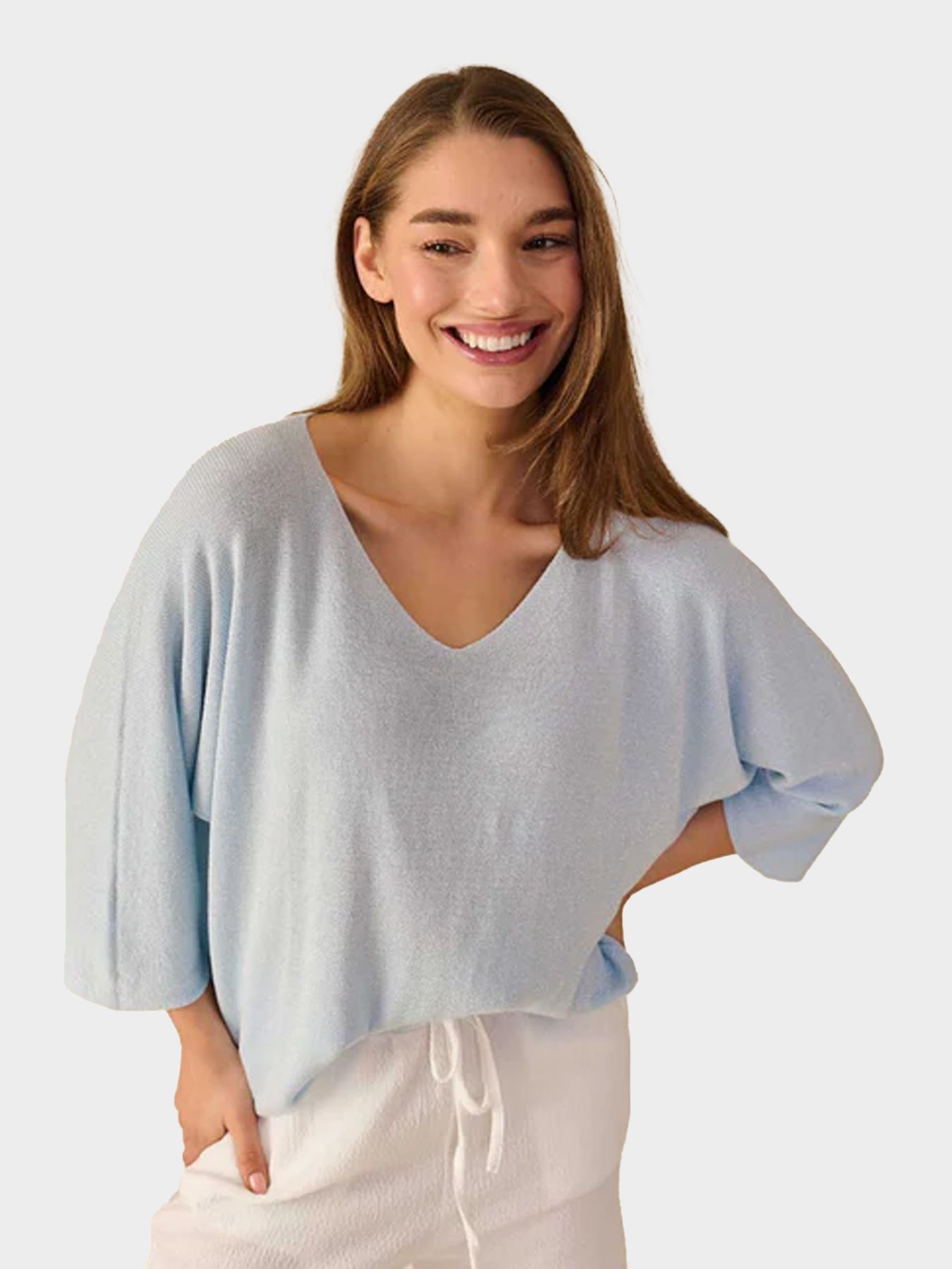 Fos Fashion 7705 Lieve lurex Licht blauw 00118151-LIB