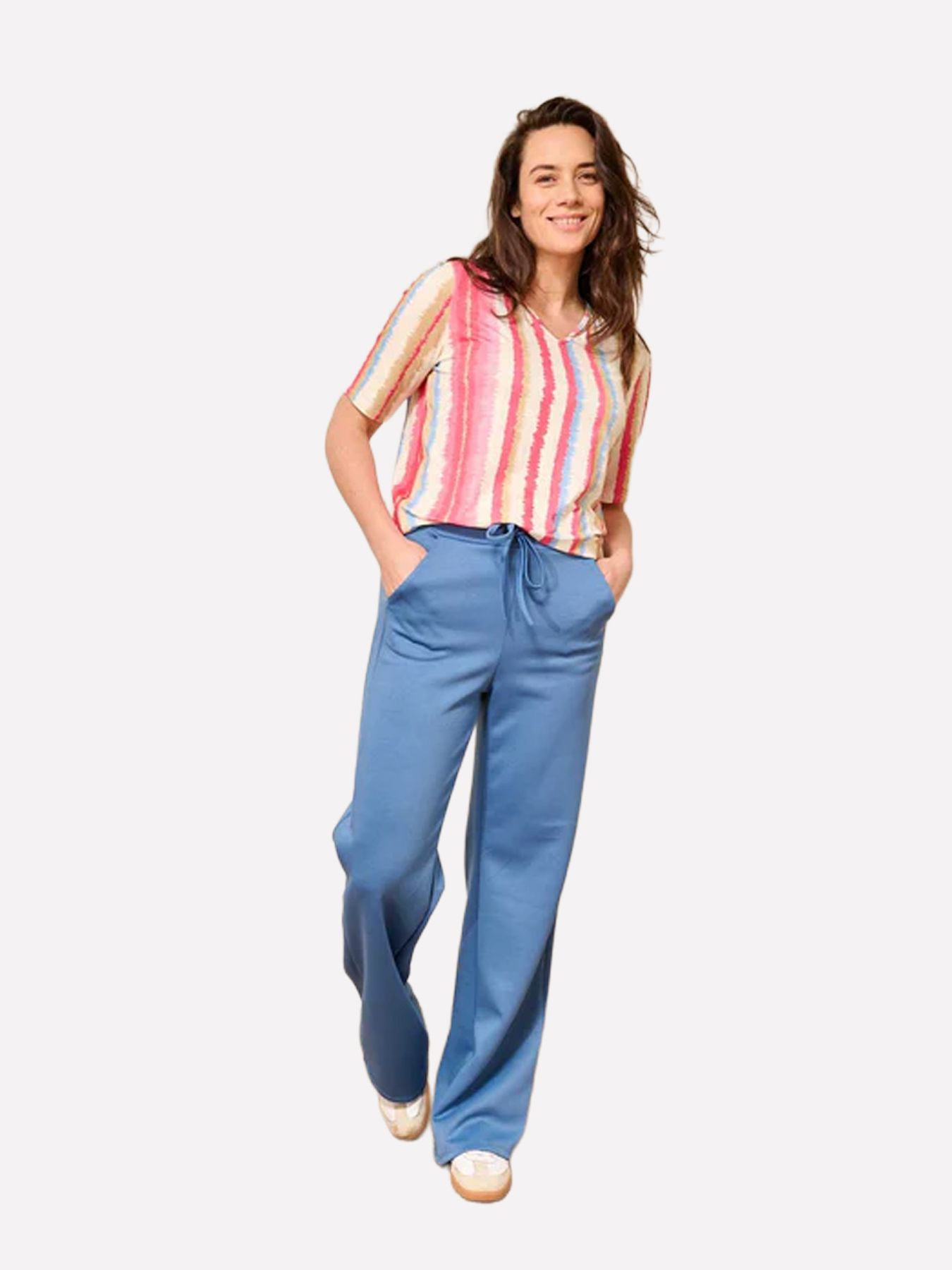 Fos Fashion 7740 Vivi multi streep Fuchsia 2900166043041