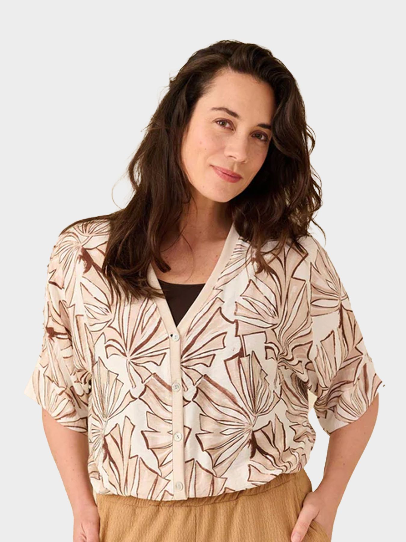 Fos Fashion 7746 papillion art plant Beige 00118164-A3