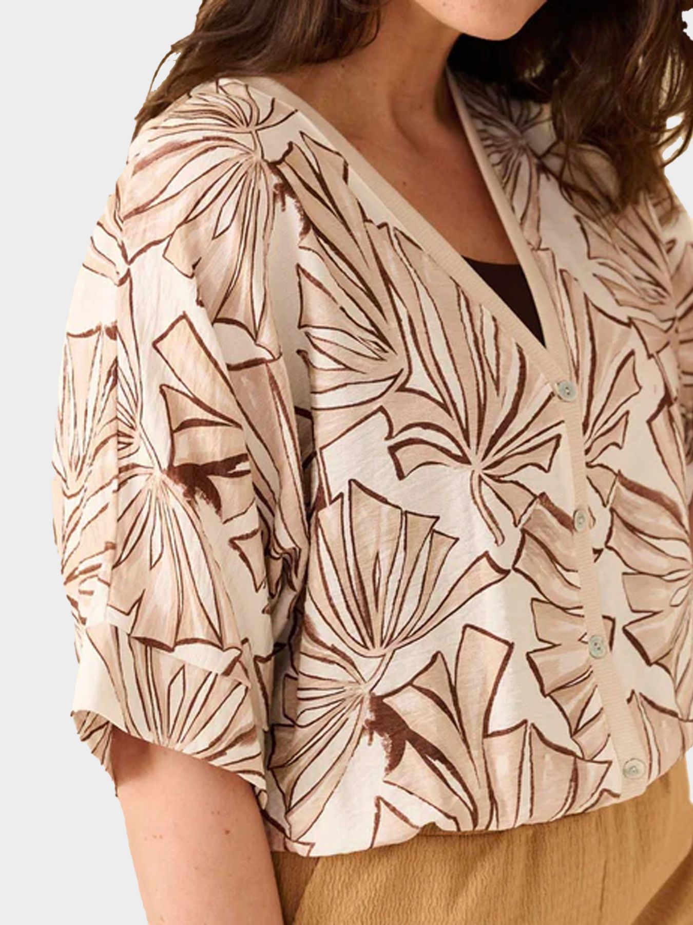 Fos Fashion 7746 papillion art plant Beige 2900166047018