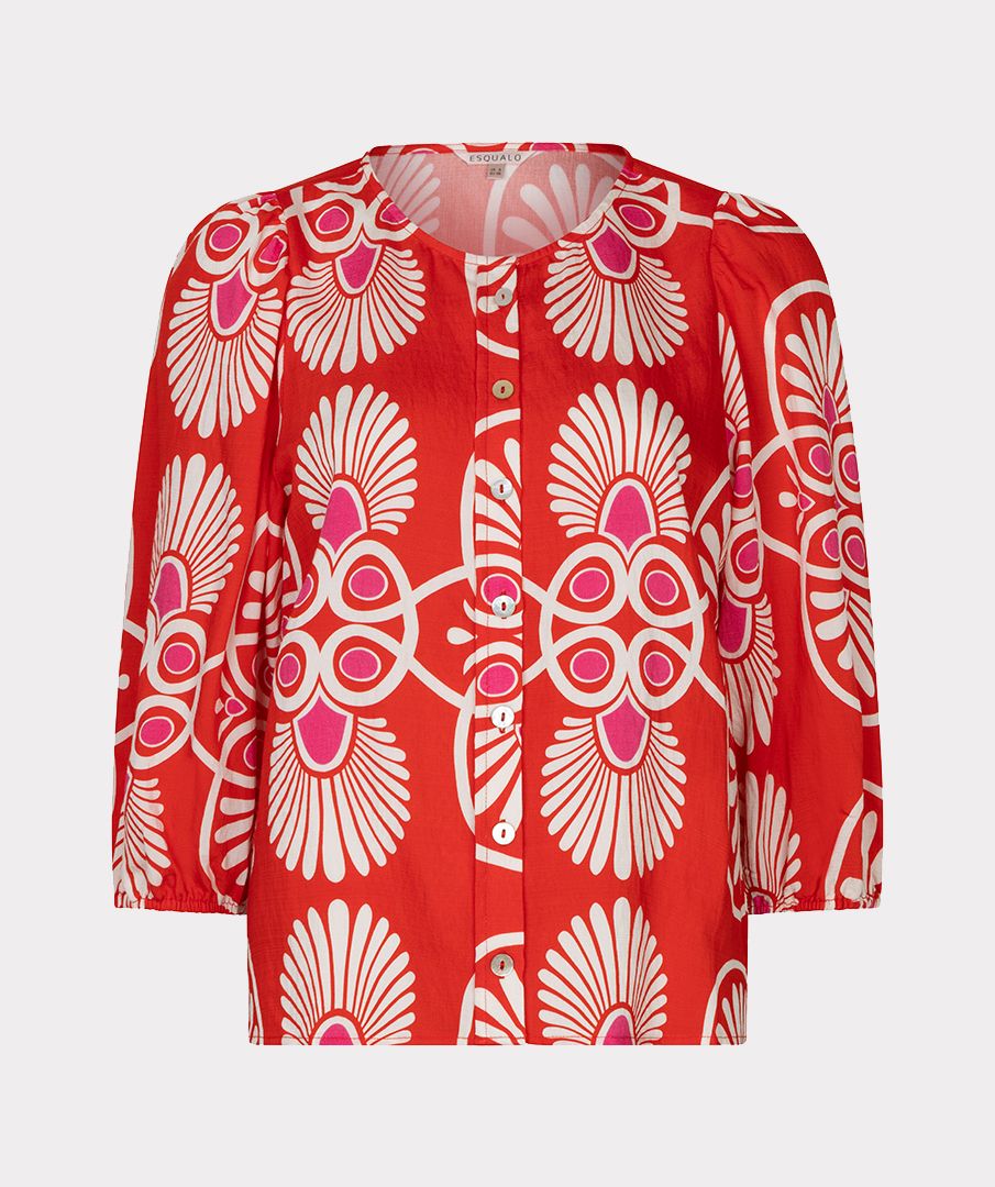 Esqualo Blouse R/neck Heartfelt 999 print 00118175-EKA26009300000001