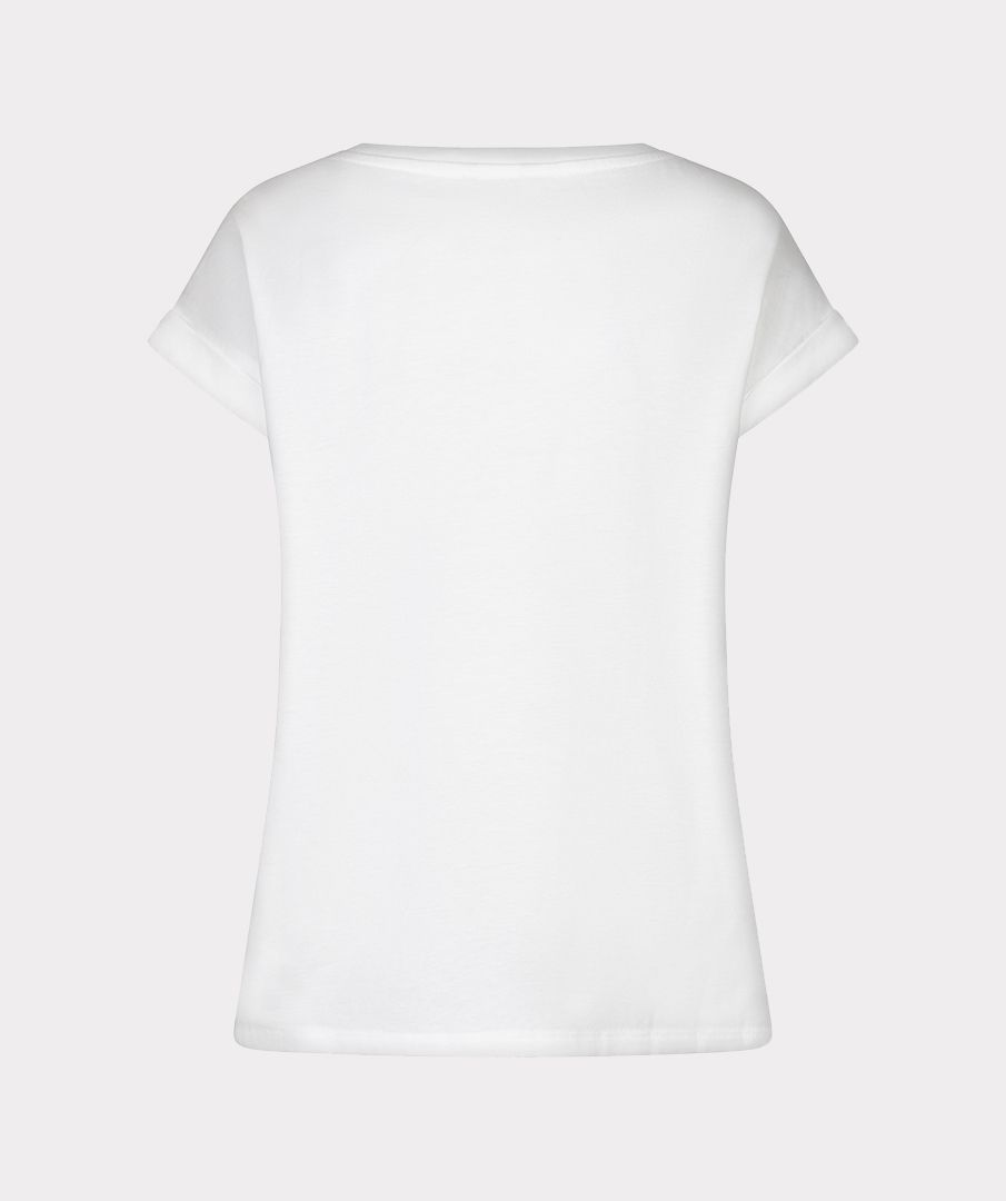 Esqualo T-shirt rolled up slve â€œcotes dâ€™amour" 920 off white / pink 2900166069072