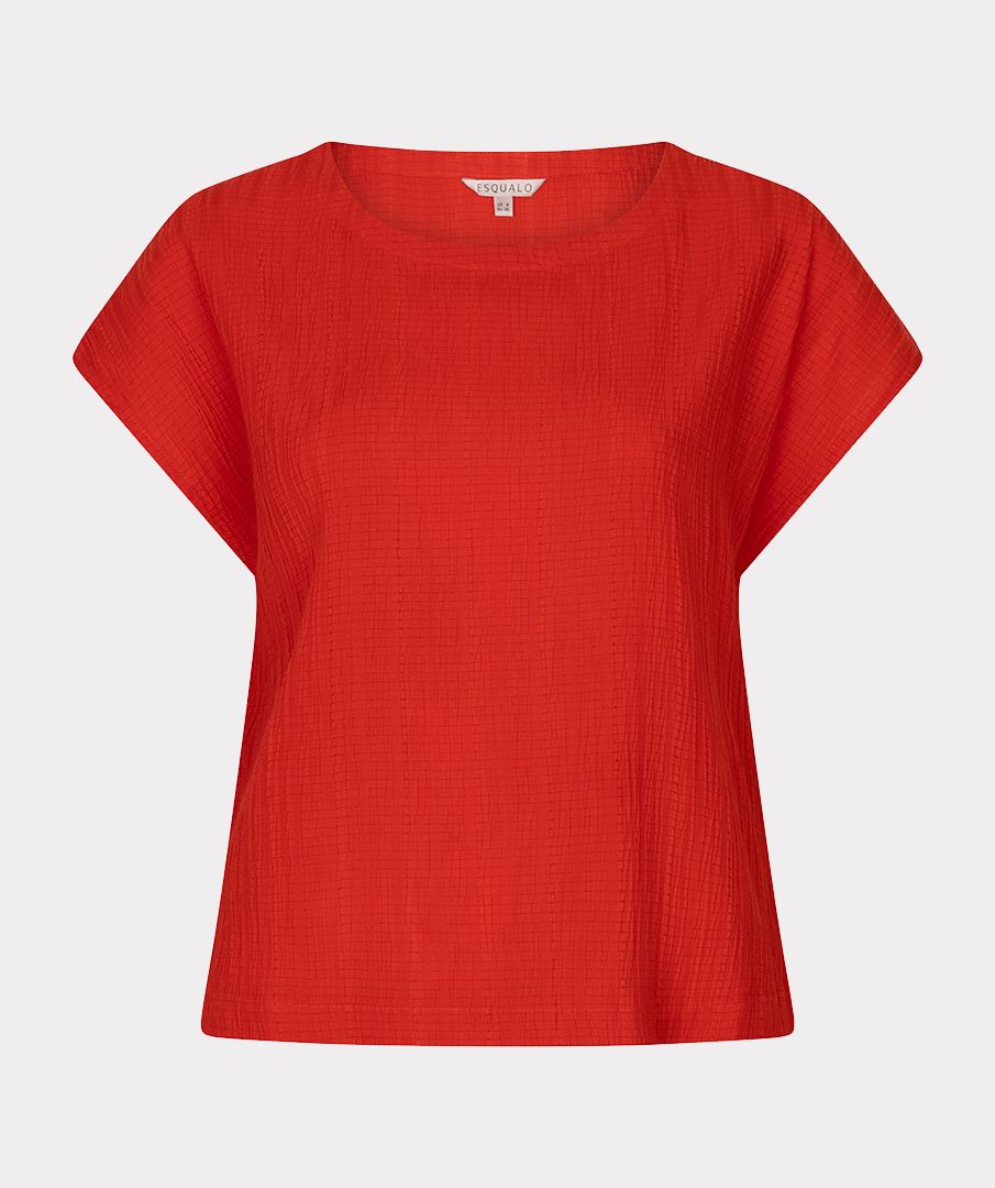 Esqualo Top fancy crinkle 400 red 2900166070139