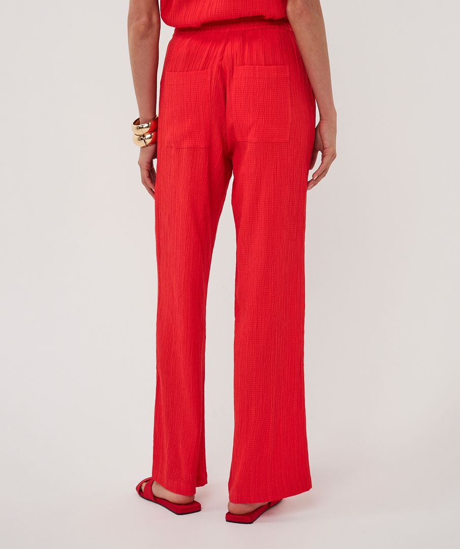 Esqualo Trousers fancy crinkle 400 red 2900166071129