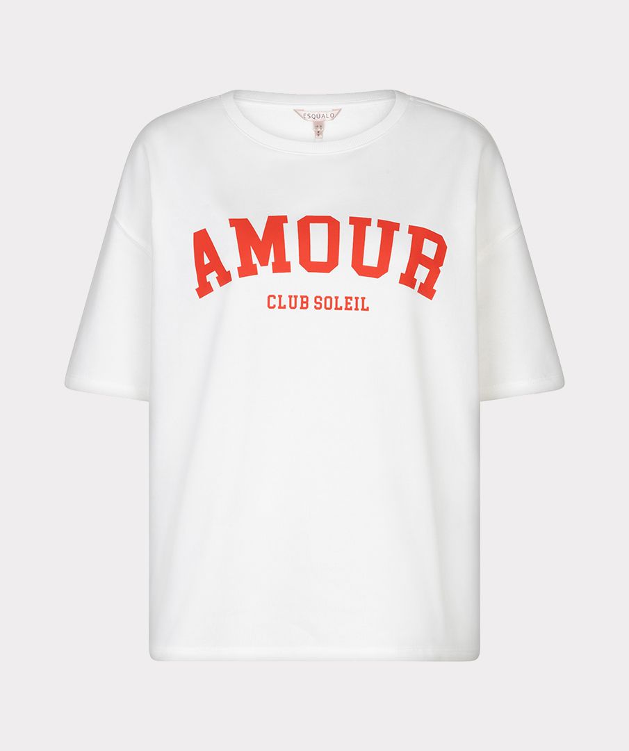 Esqualo T-shirt French Terry 976 off white / red 2900166072041