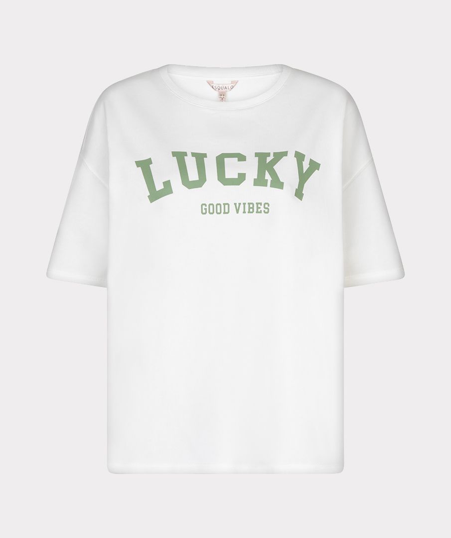 Esqualo T-shirt French Terry 983 off white / green 2900166076063