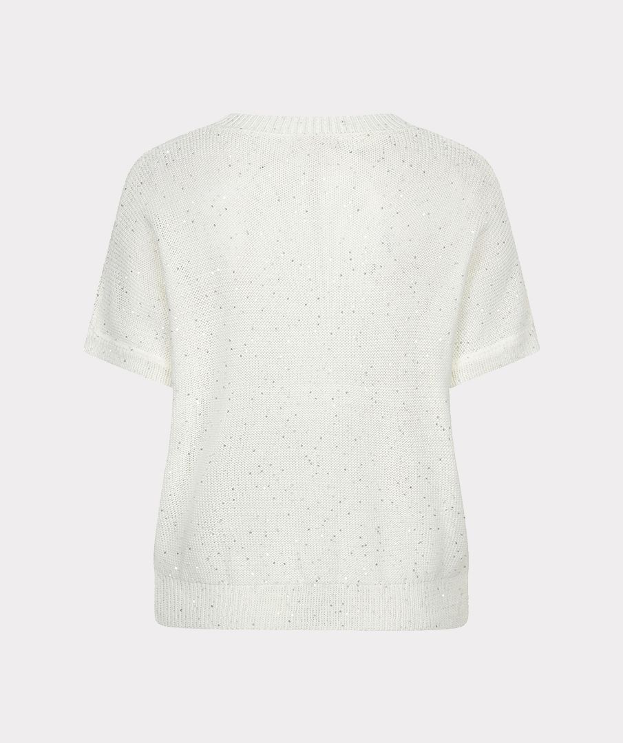 Esqualo Sweater embroidery flowers 120 off white 2900166079064