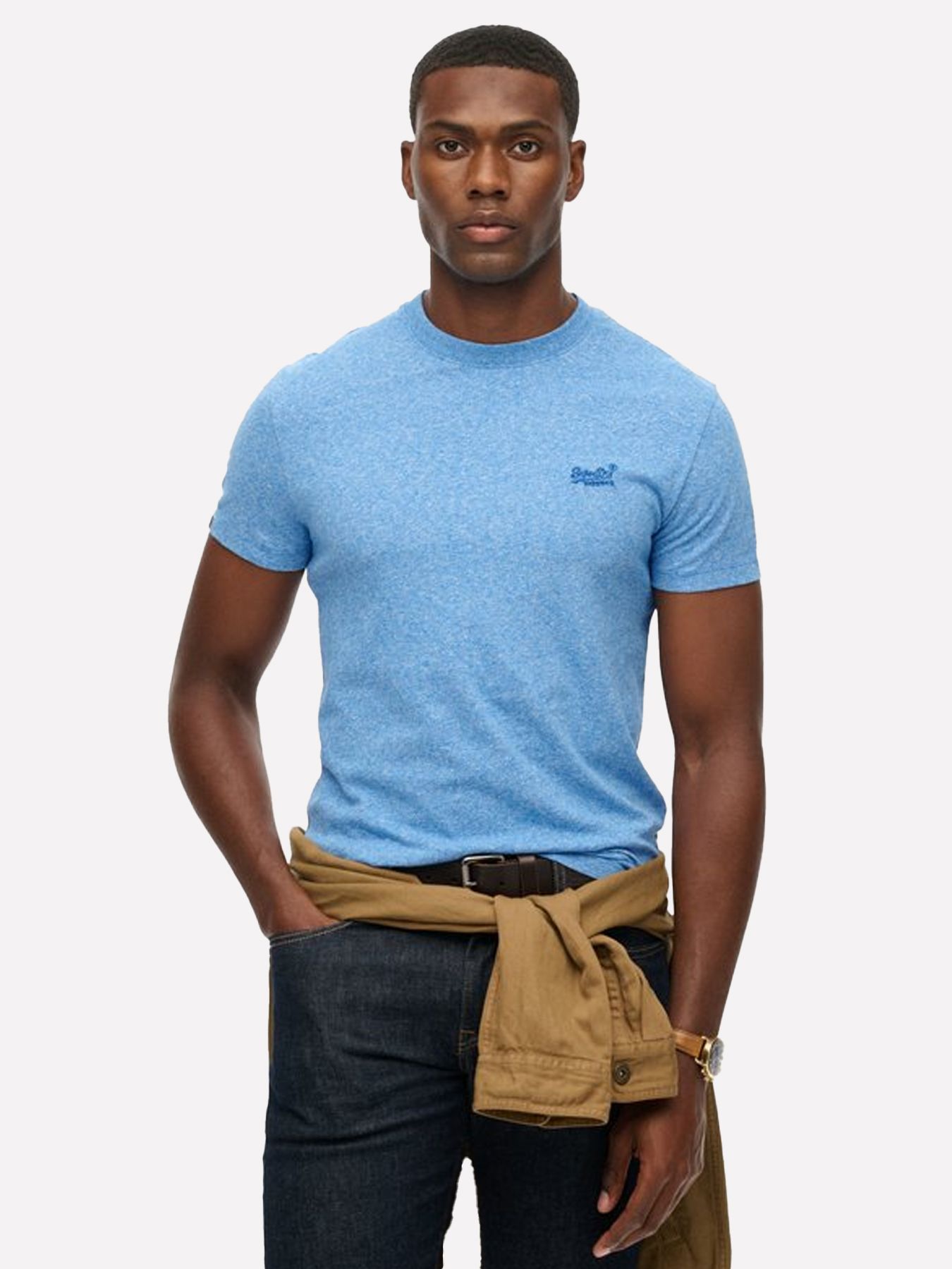 Superdry Essential logo emb tee Fresh Blue 00118190-FRBL