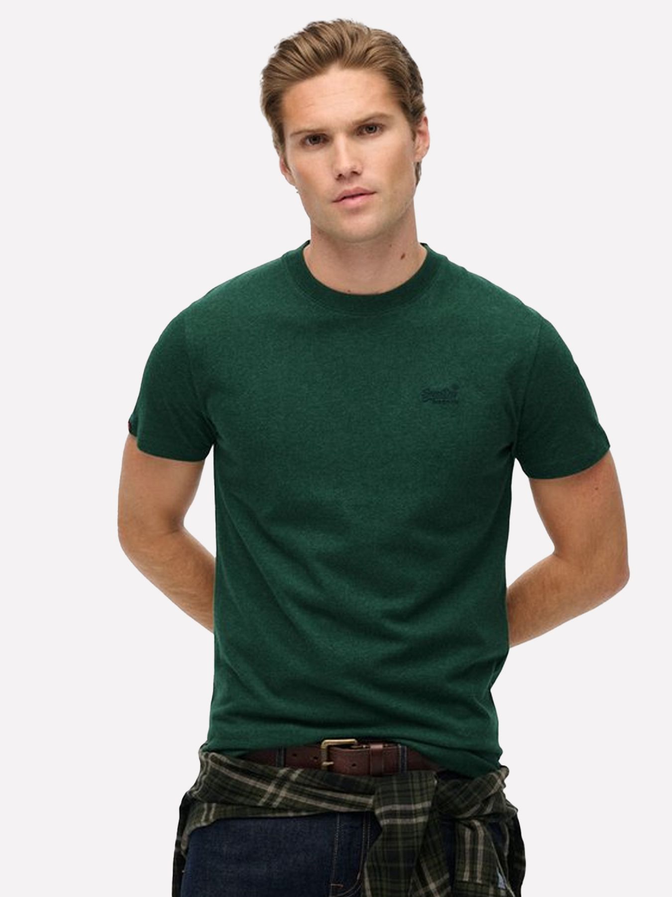 Superdry Essential logo emb tee Pitch green 00118190-G8Q