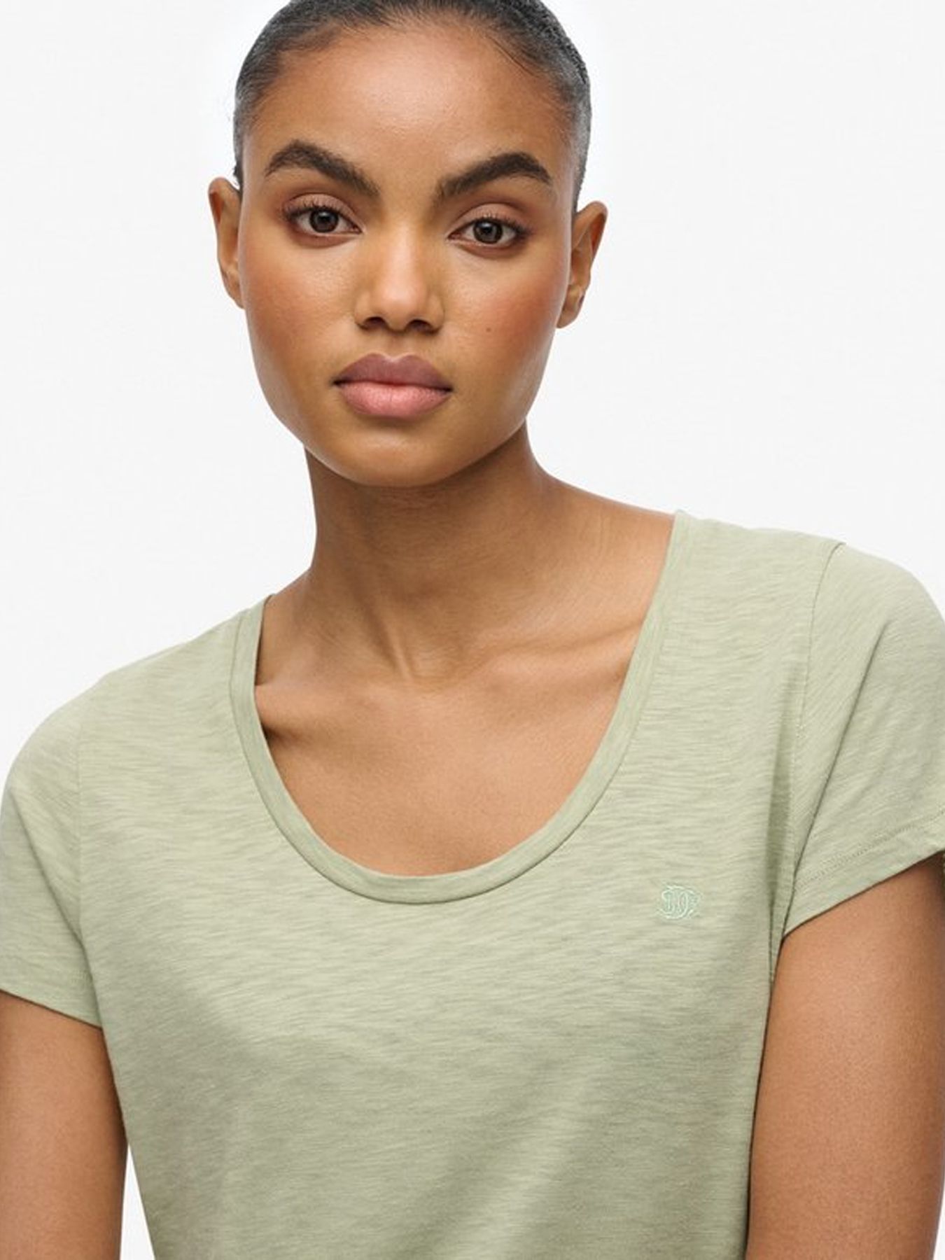 Superdry Studios scoop neck tee Dusty Sage 2900166087069