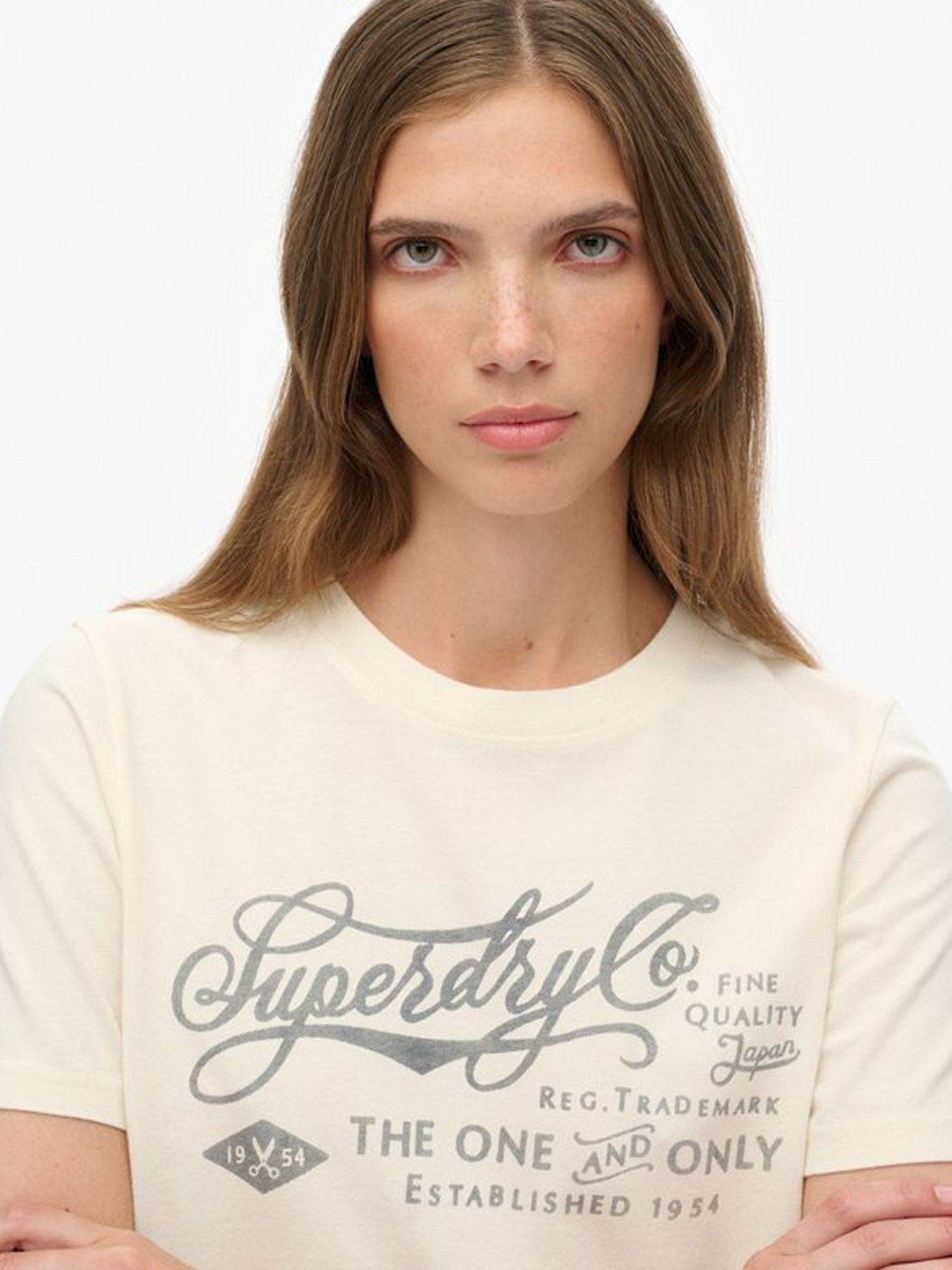 Superdry Industry worker rlxd tee Cream 2900166090069