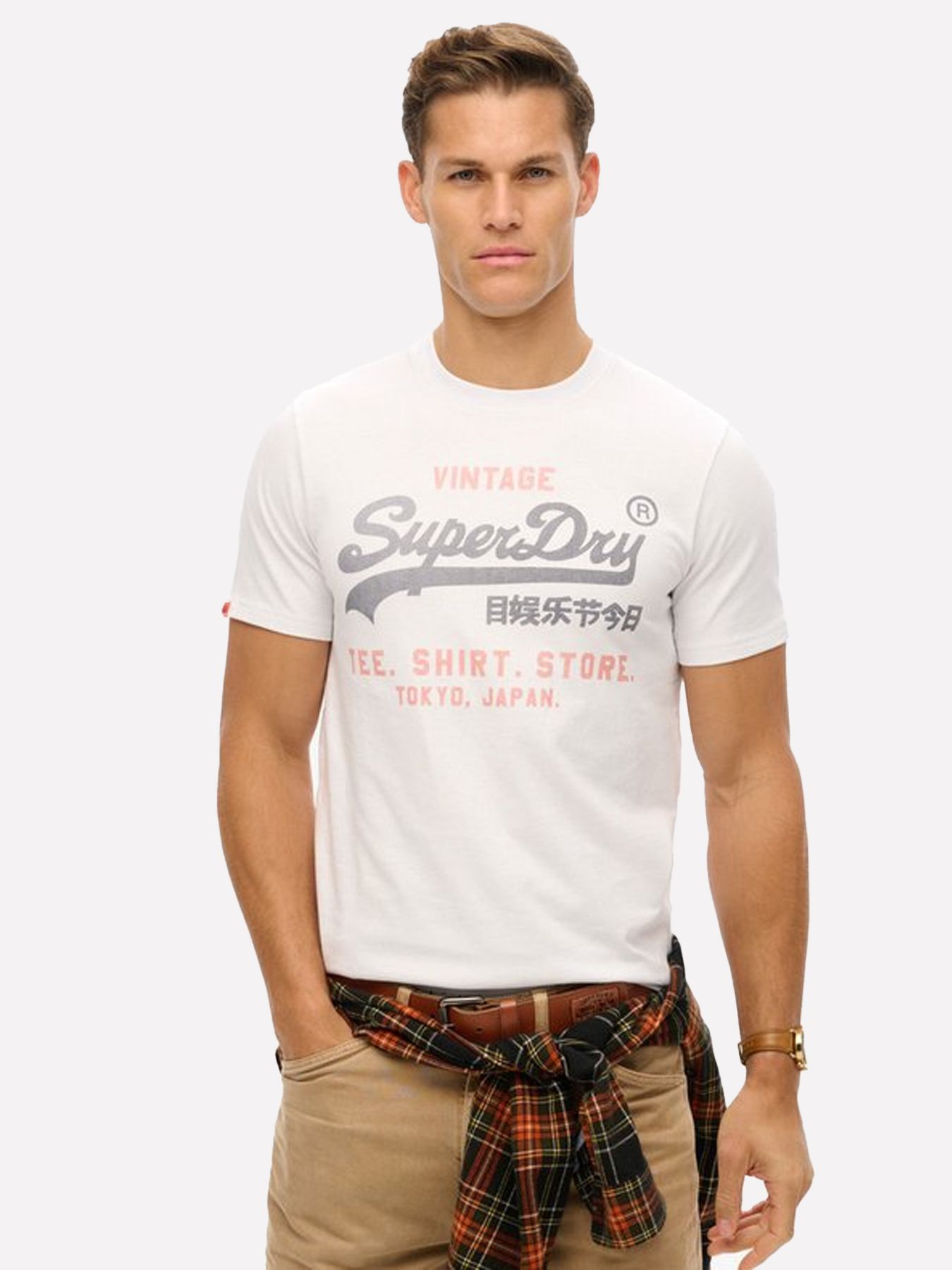 Superdry Vl Heritage relaxed tee 01c Optic 00118196-01C