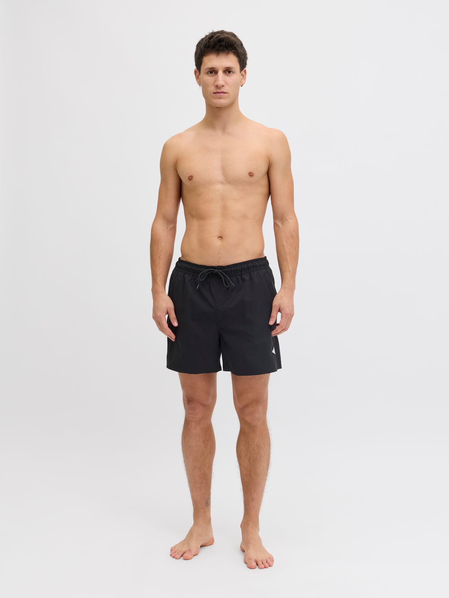 Jack & Jones JPSTMAUI TROPIC SOLID SWIM SHORTS R Black 2900166115045