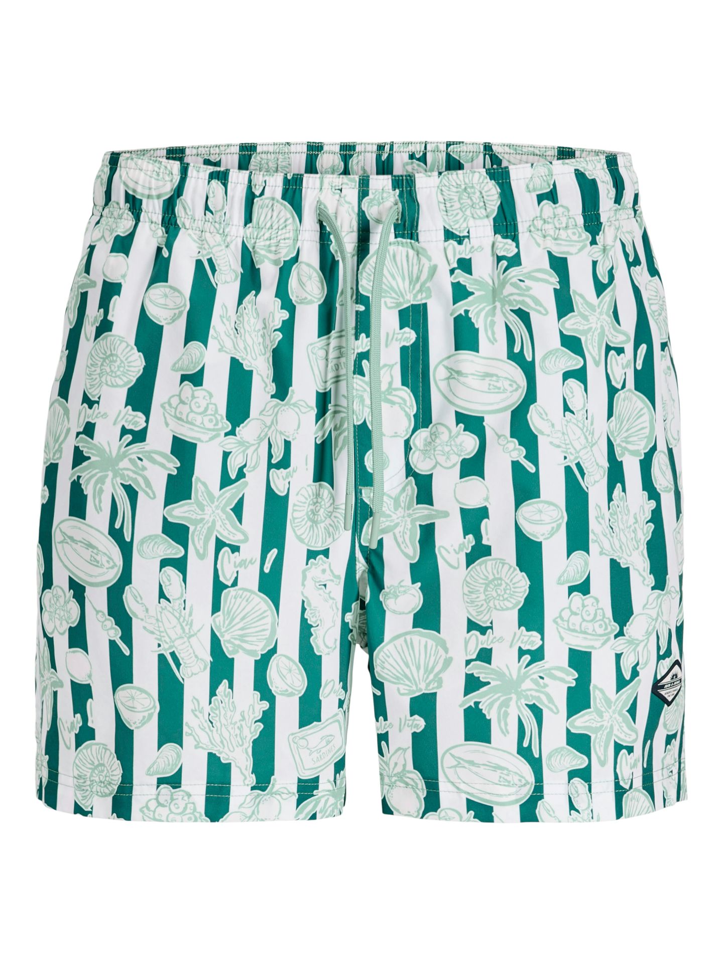 Jack & Jones JPSTMAUI VIBES NOVELTY AOP SWIM SHO Granite Green 00118212-EKA26011400001292