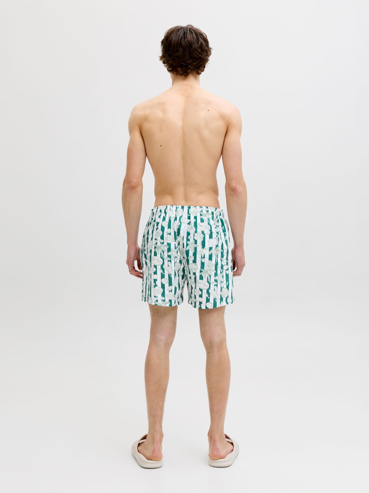 Jack & Jones JPSTMAUI VIBES NOVELTY AOP SWIM SHO Granite Green 2900166138051