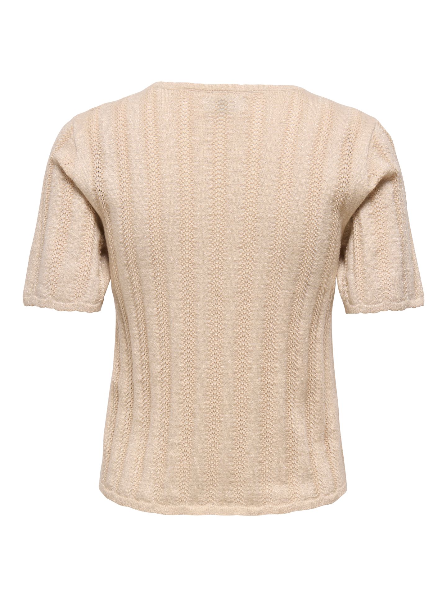 JDY JDYBEAUTY 2/4 O-NECK PULLOVER KNT Tapioca/W DTM LUREX 2900166150046