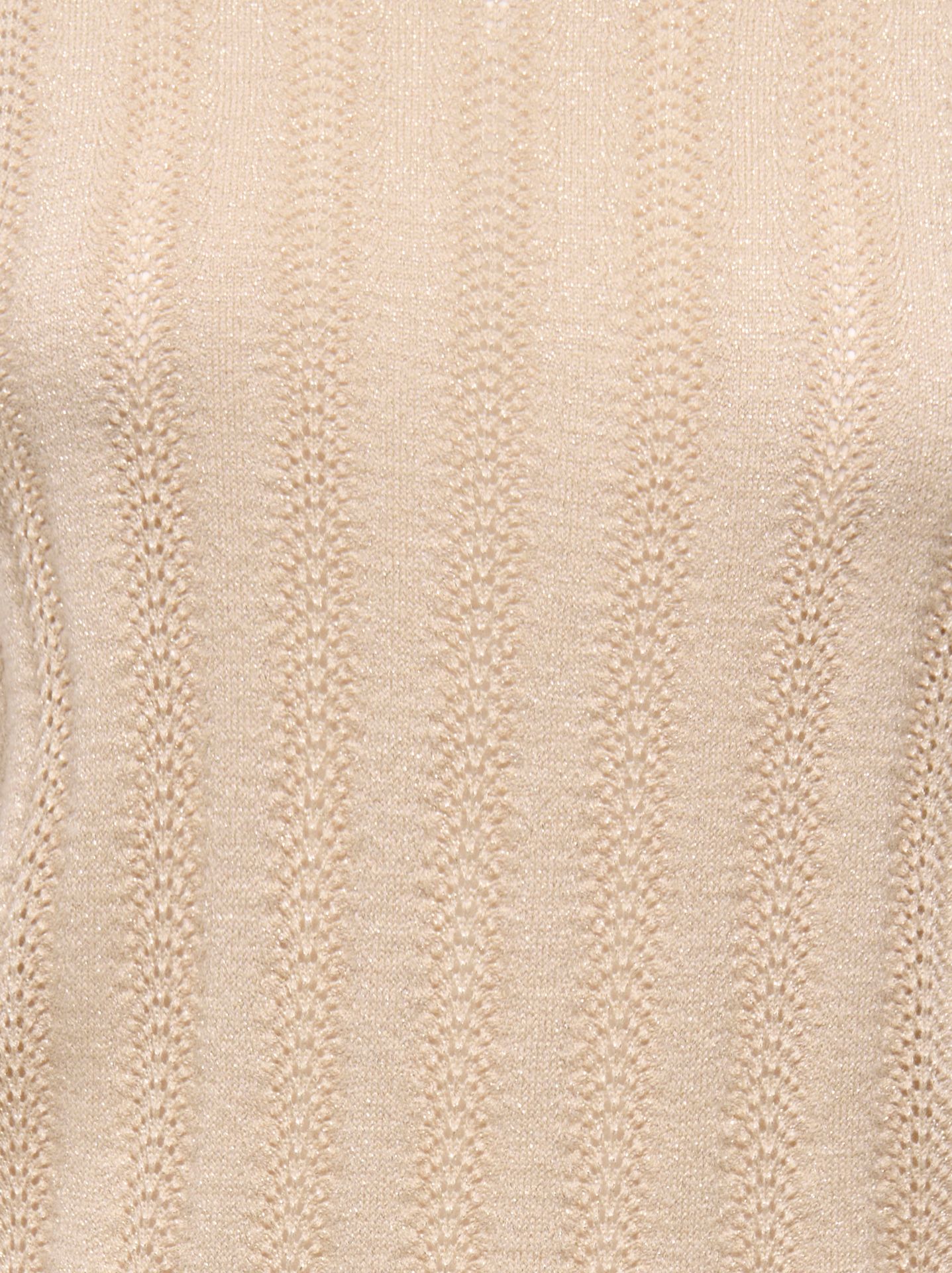 JDY JDYBEAUTY 2/4 O-NECK PULLOVER KNT Tapioca/W DTM LUREX 2900166150046