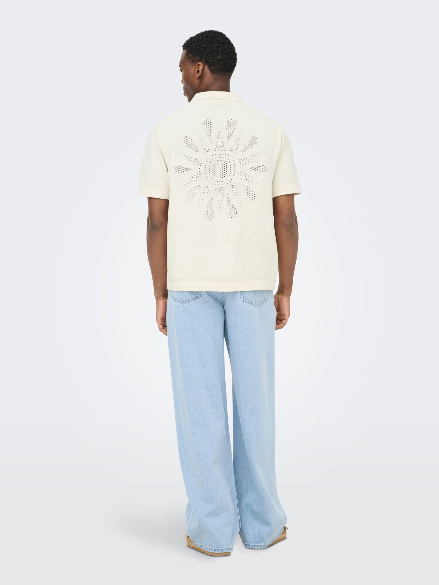 Only & Sons ONSJAM LIFE REG SS SHIRT KNIT Egret 2900166152026