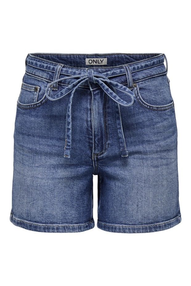 Only ONLGIANNA MW BELTED SHORTS AZG DNM Medium Blue Denim 00118217-EKA26011400000053