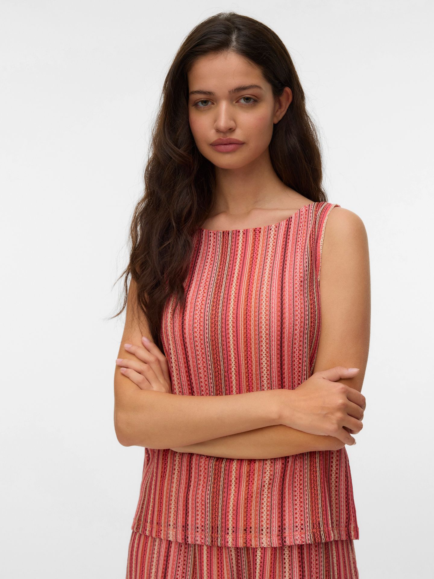 Vero Moda VMDEMI SL BOAT NECK TOP JRS GA Coral Paradise/Demi 2900166165040