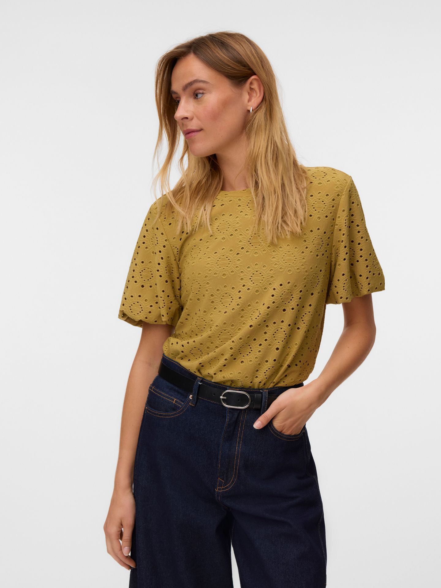 Vero Moda VMTASSA LIV BALLOON SLEEVE TOP JRS Willow 00118220-EKA26011400003393