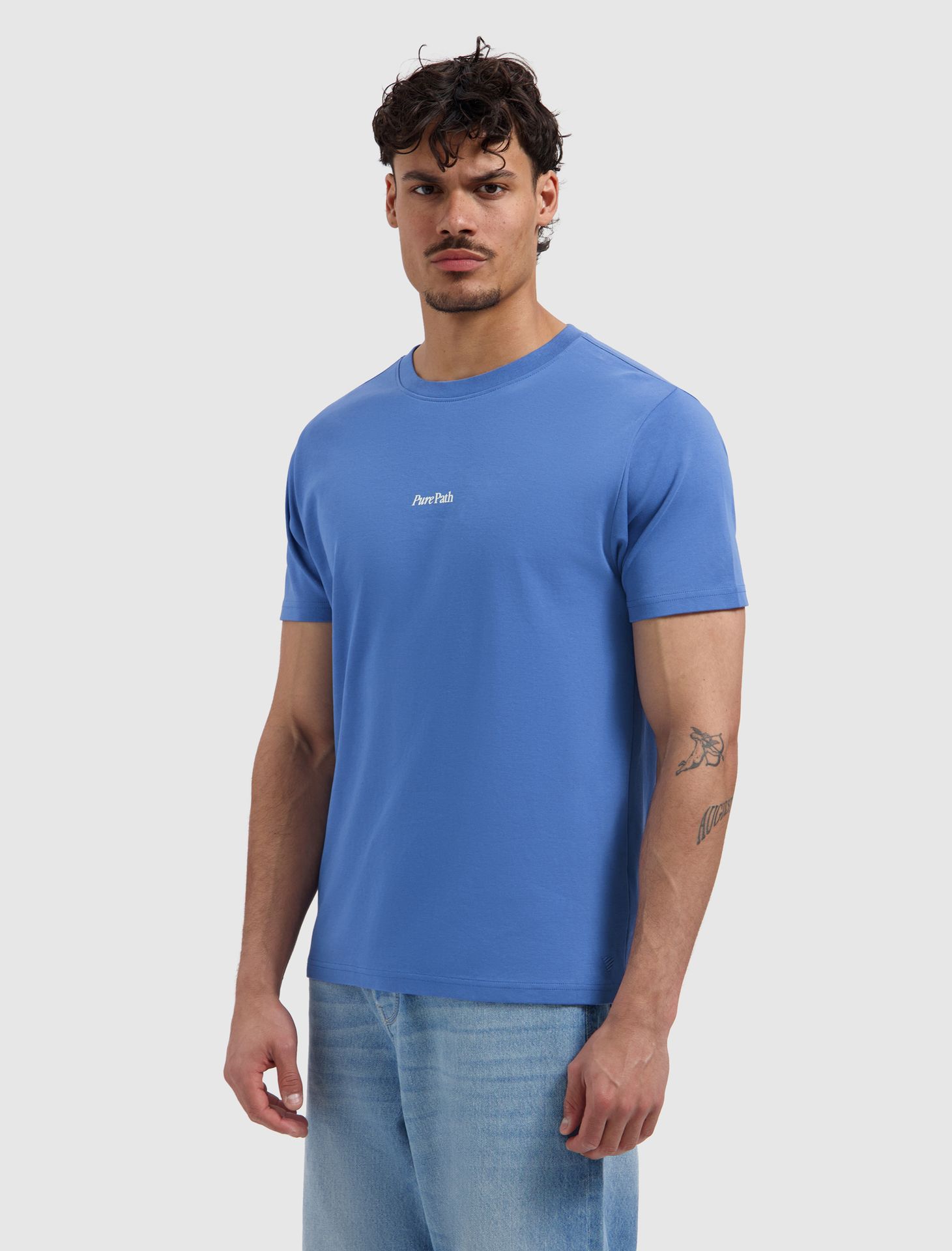 Pure Path Trio of Flowers T-shirt 12 faded cobalt 00118230-EKA26015200000004