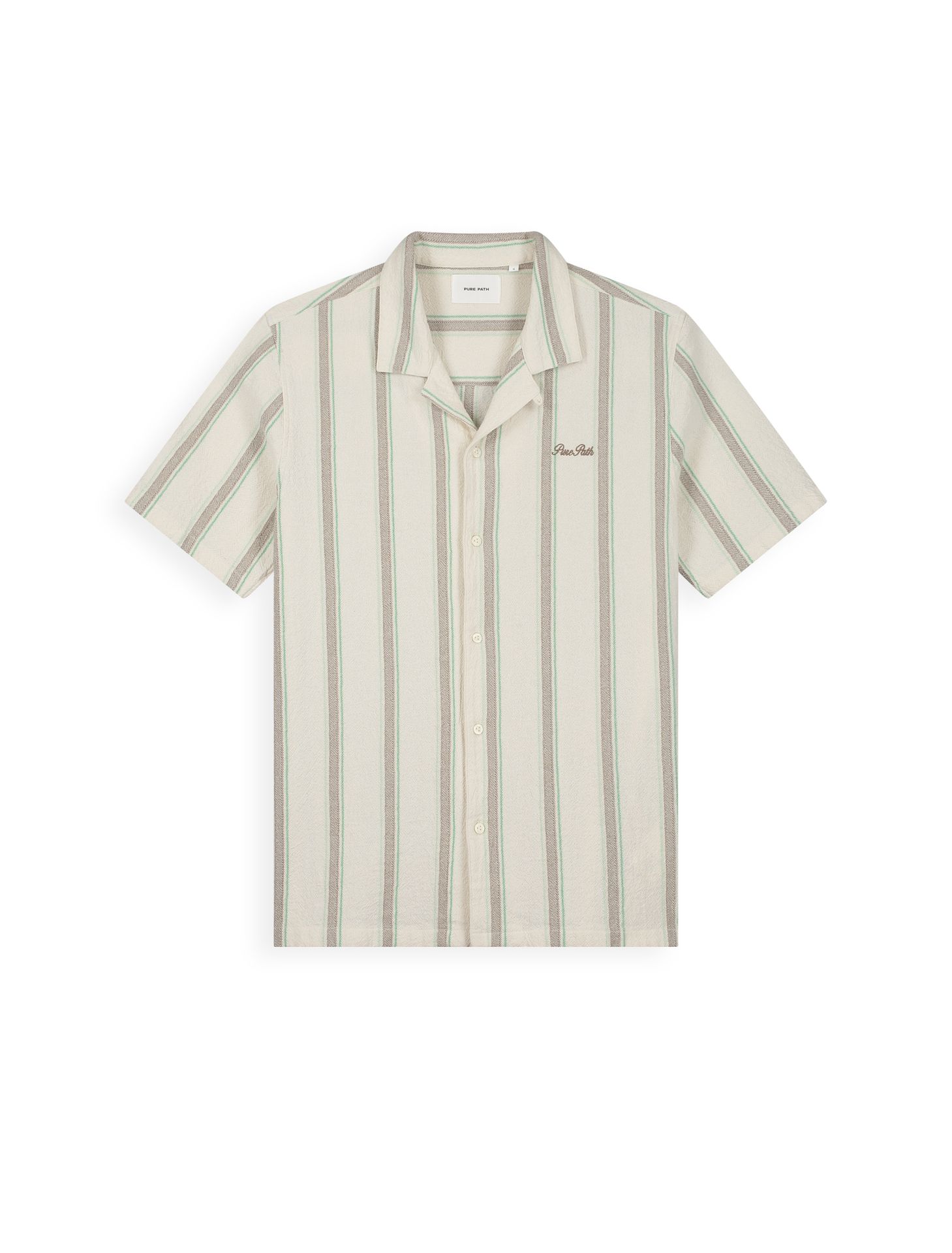 Pure Path Striped Shortsleeved Shirt 54 ecru 00118232-EKA26015200000003