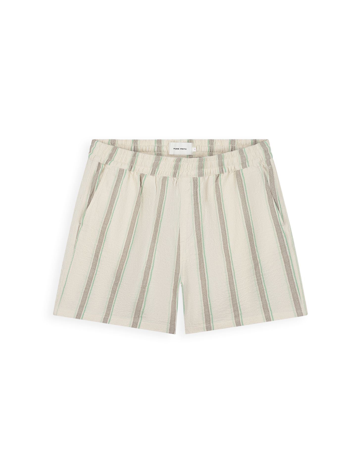 Pure Path Striped Shorts 54 ecru 00118233-EKA26015200000003