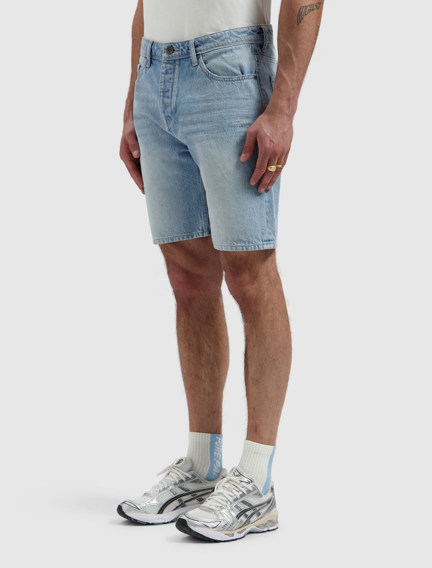 Pure Path The Owen Regular Fit Short 82 denim light blue 00118237-EKA26015200000008