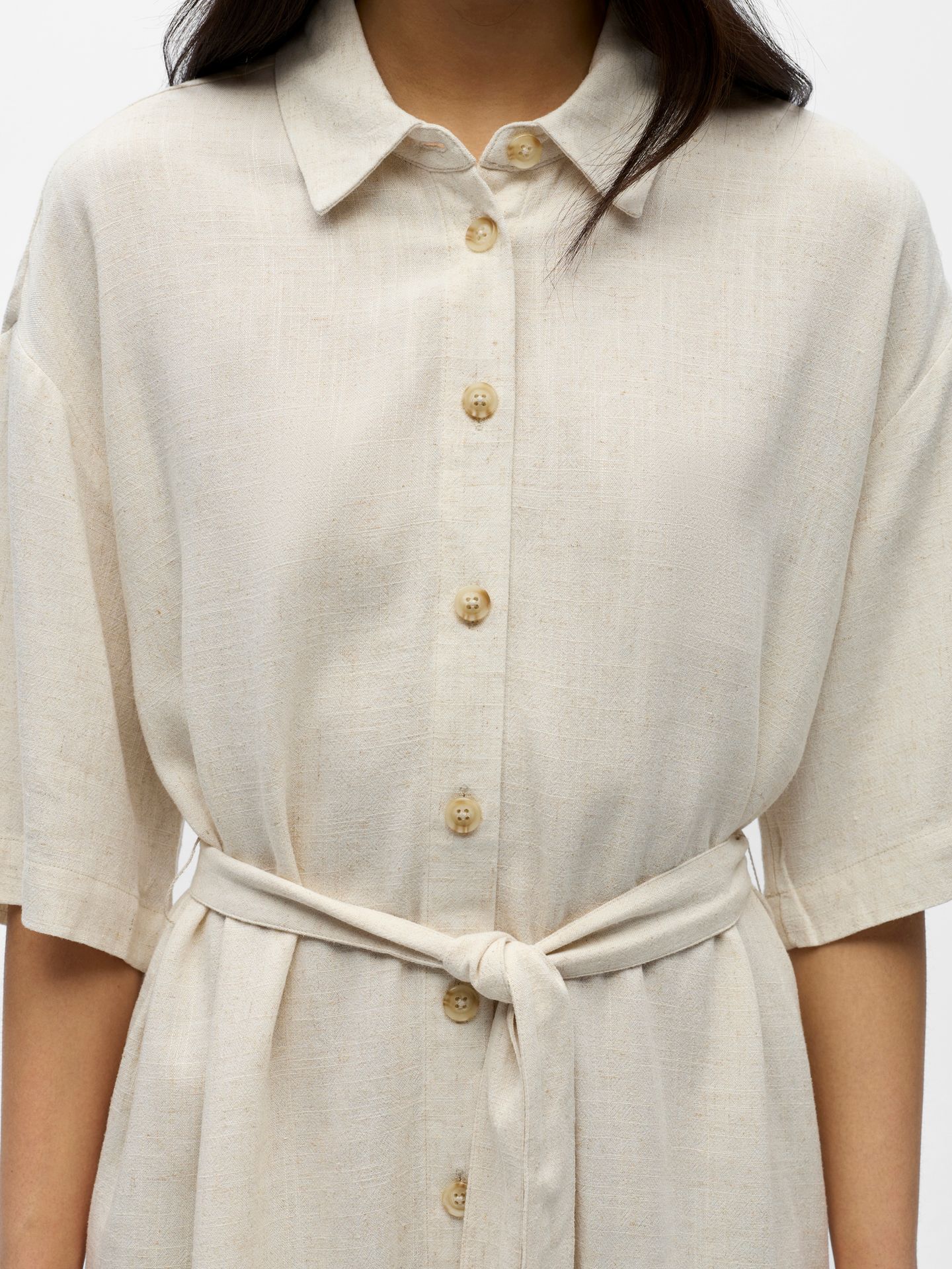 Object OBJSANNE 2/4 LO SHIRT DRESS NOOS Sandshell 2900166211020