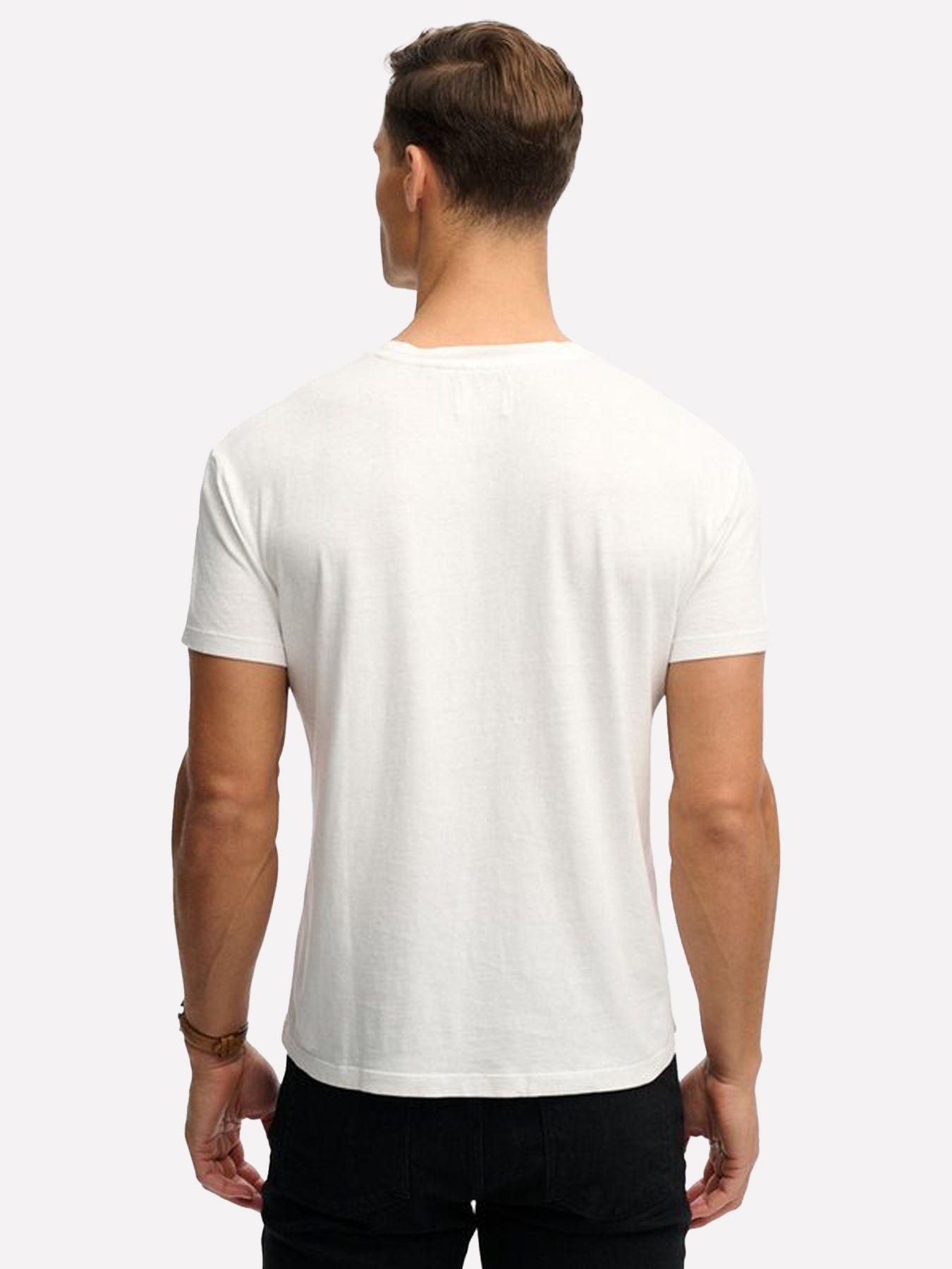 Superdry Cotton classic linen pkt tee White 2900166243076
