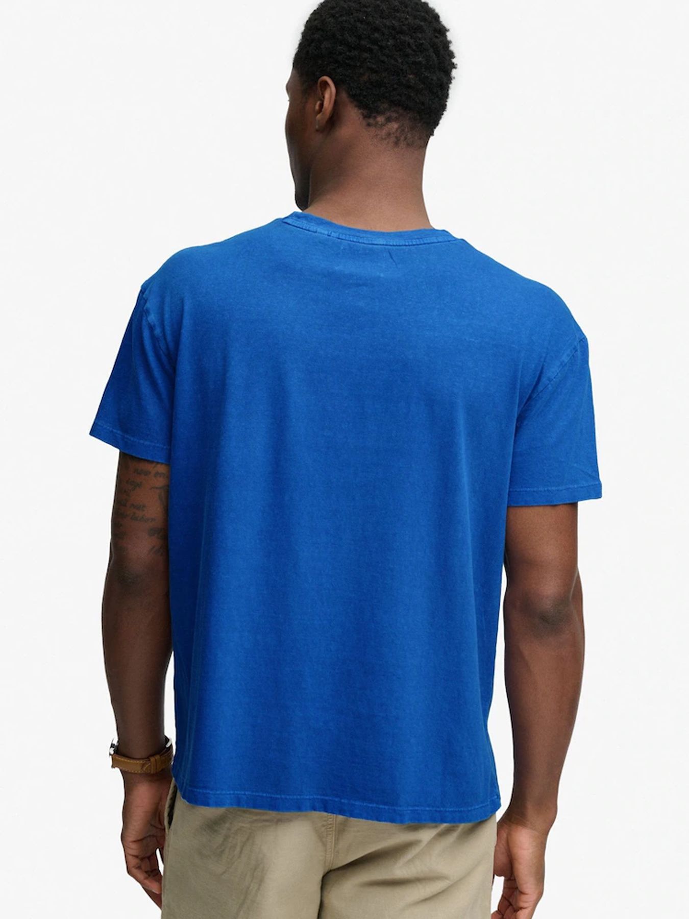 Superdry Cotton classic linen pkt tee Blue 2900166244080