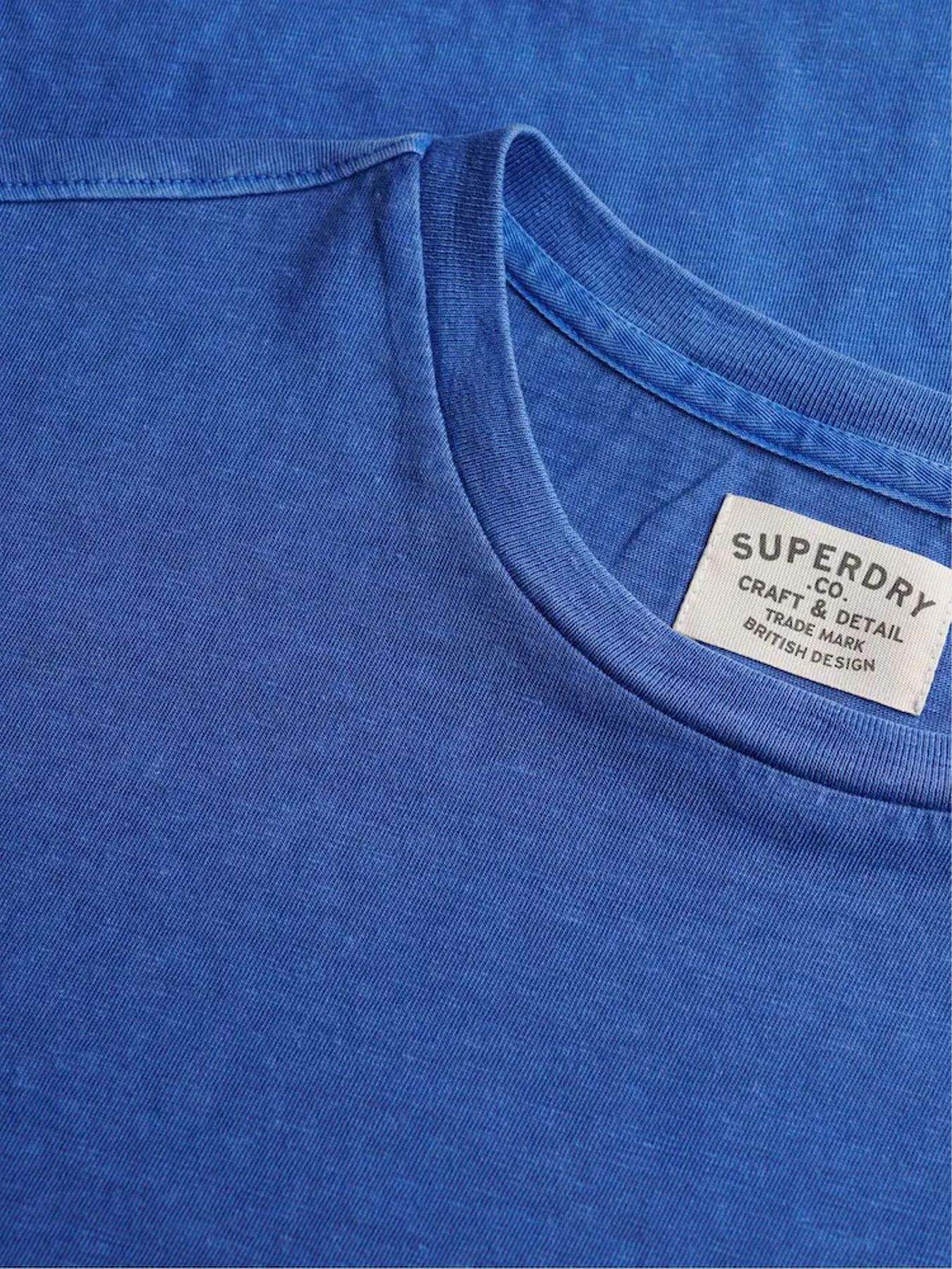 Superdry Cotton classic linen pkt tee Blue 2900166244080
